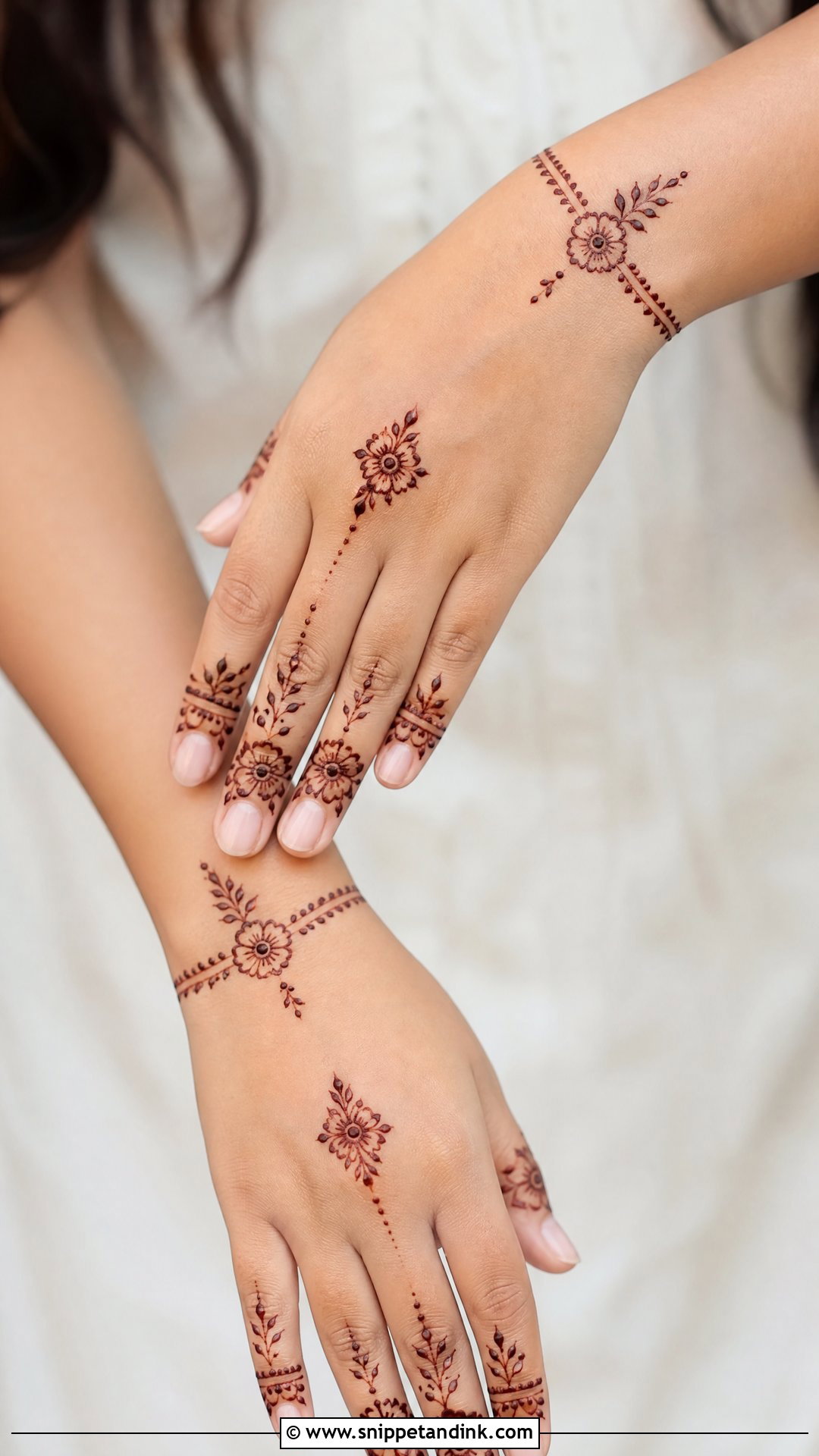 Minimal Engagement Mehndi Design - Snippet and Ink - 30 Engagement Mehndi Design Ideas