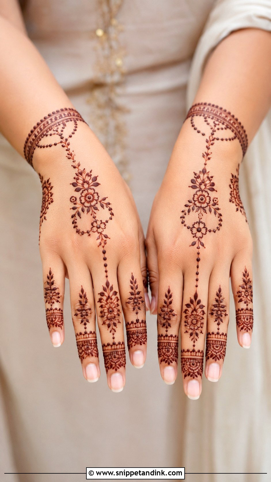 Minimal Engagement Mehndi Design - Snippet and Ink - 30 Minimalistic Mehndi Designs