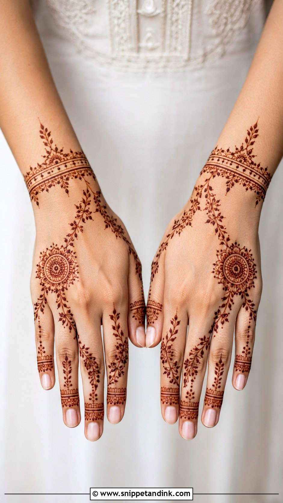 Minimal Engagement Mehndi Design - Snippet and Ink - 30 Unique Engagement Mehndi Designs