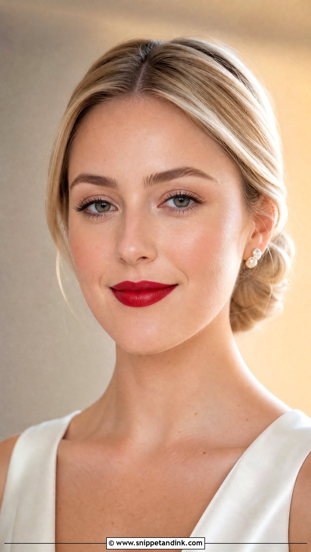 Minimal Eye Red Lip Wedding Makeup - Snippet and Ink - 20 Wedding Makeup Red Lips