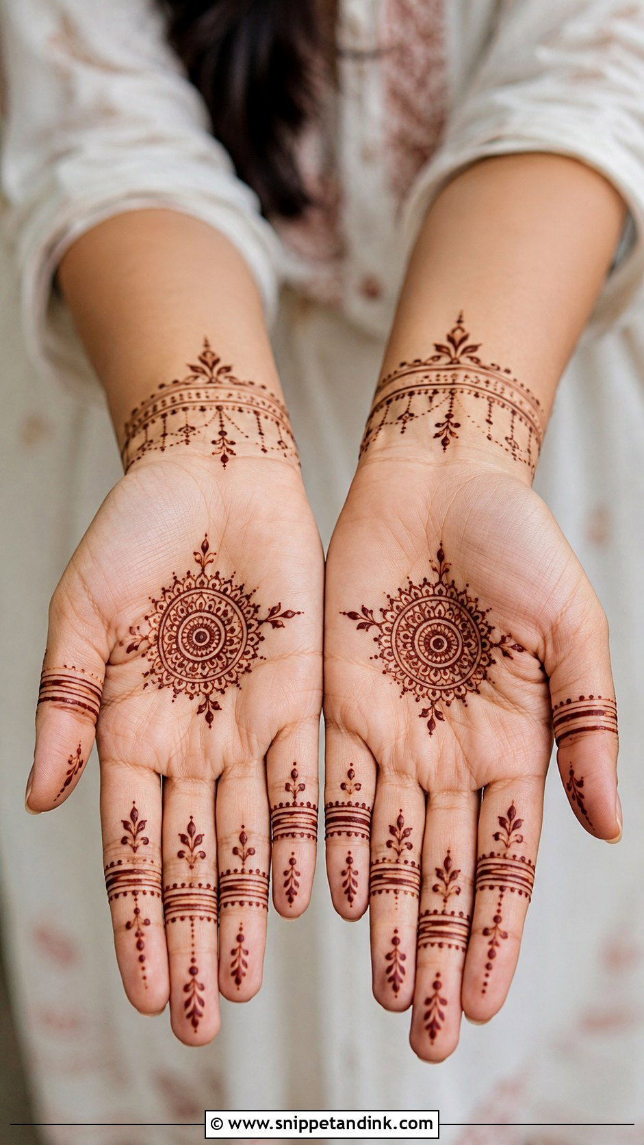 Minimal Front Hand Mehndi Design - Snippet and Ink - 35 Beautiful Front Hand Mehndi Design Ideas