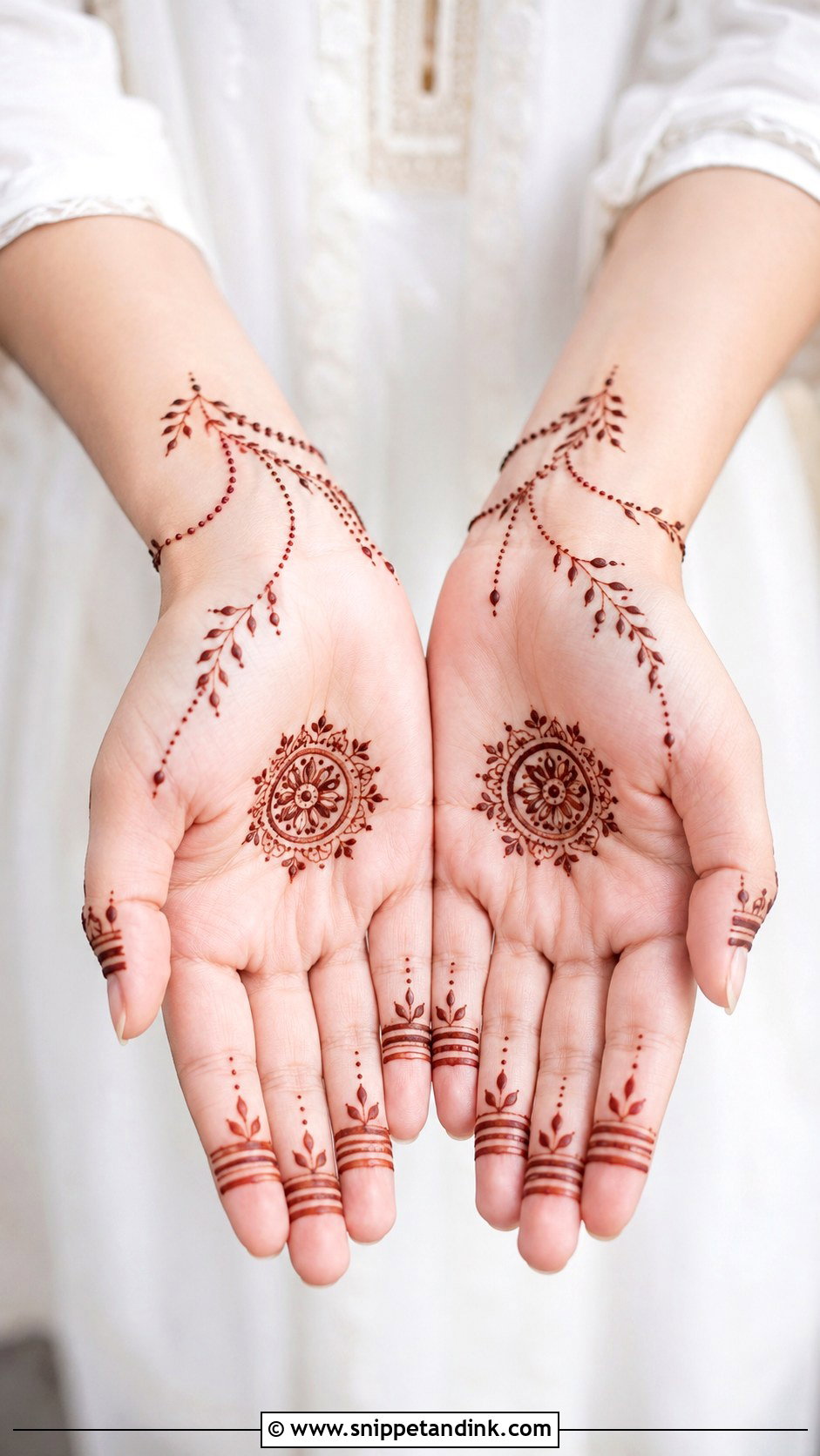 Minimal Front Hand Mehndi Design - Snippet and Ink - 35 Latest Unique Front Hand Mehndi Designs