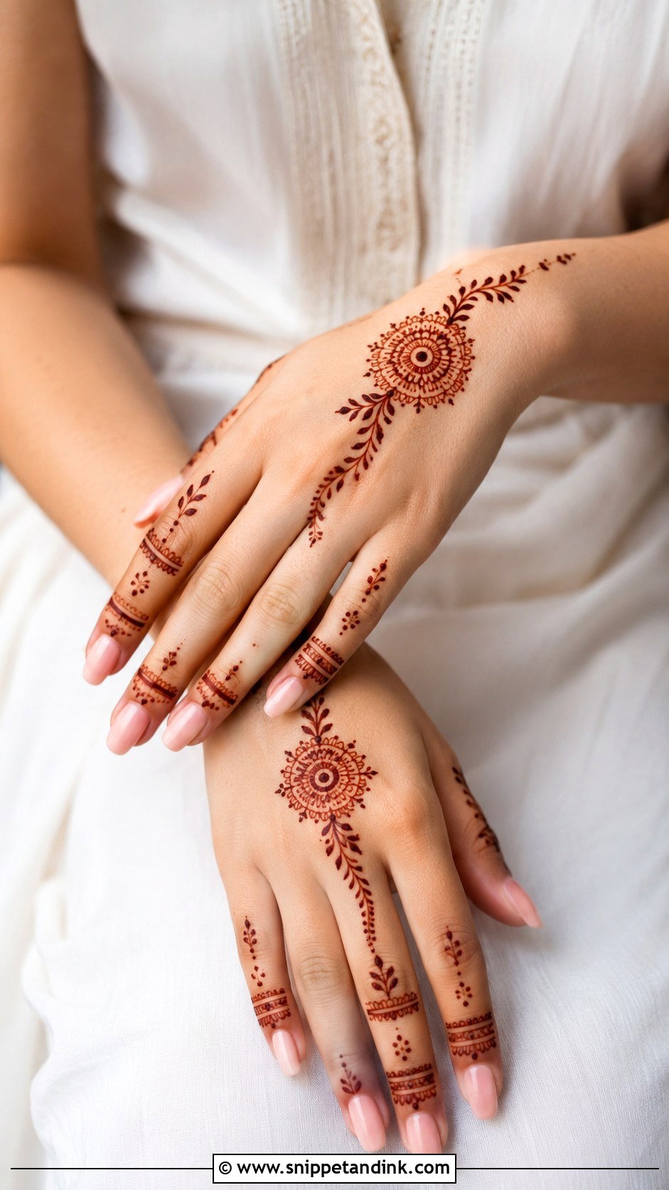 Minimal Front Hand Mehndi Design - Snippet and Ink - 35 Latest Front Hand Mehndi Designs