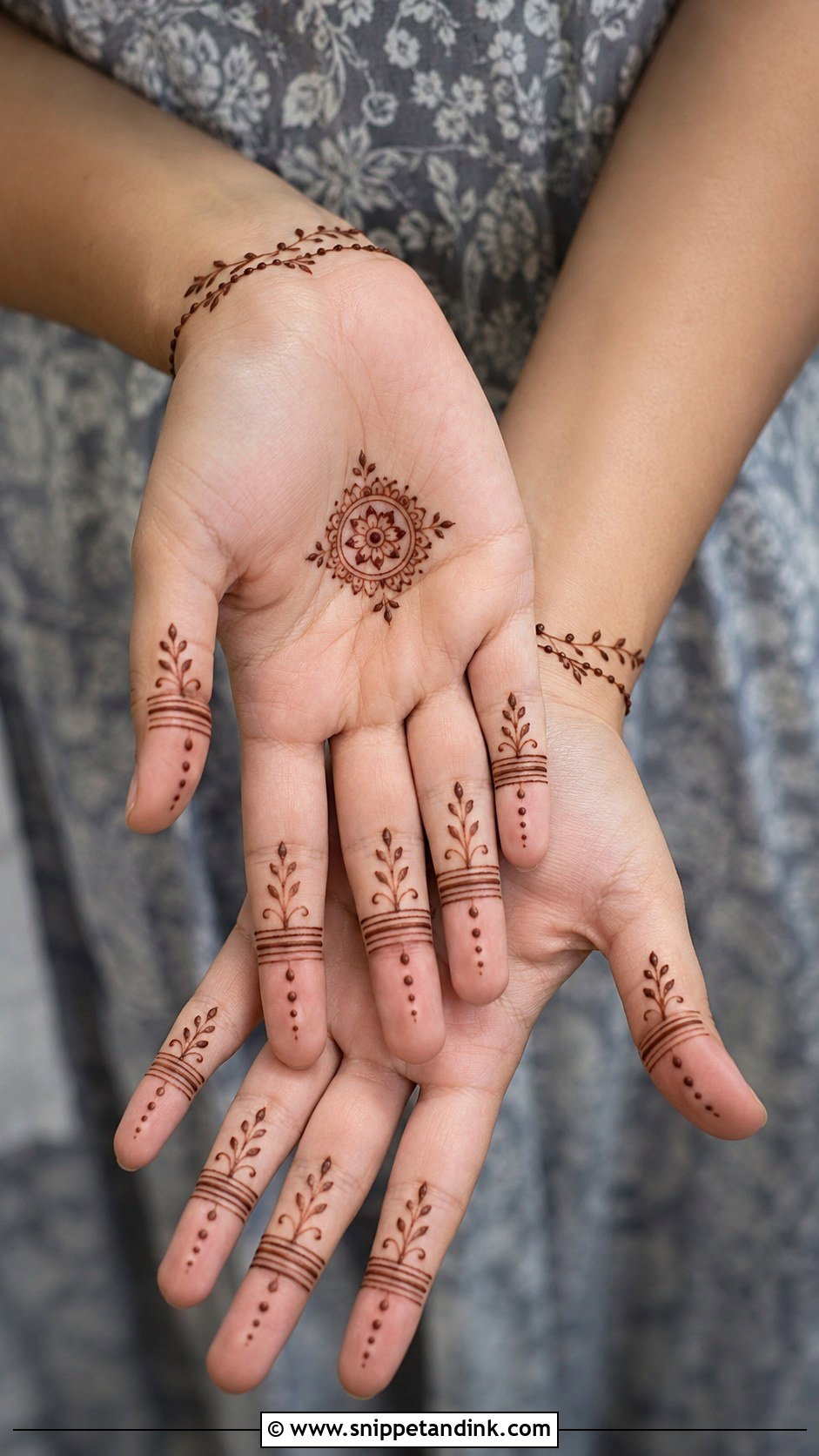 Minimal Front Hand Mehndi Design - Snippet and Ink - 35 Modern Front Hand Mehndi Designs
