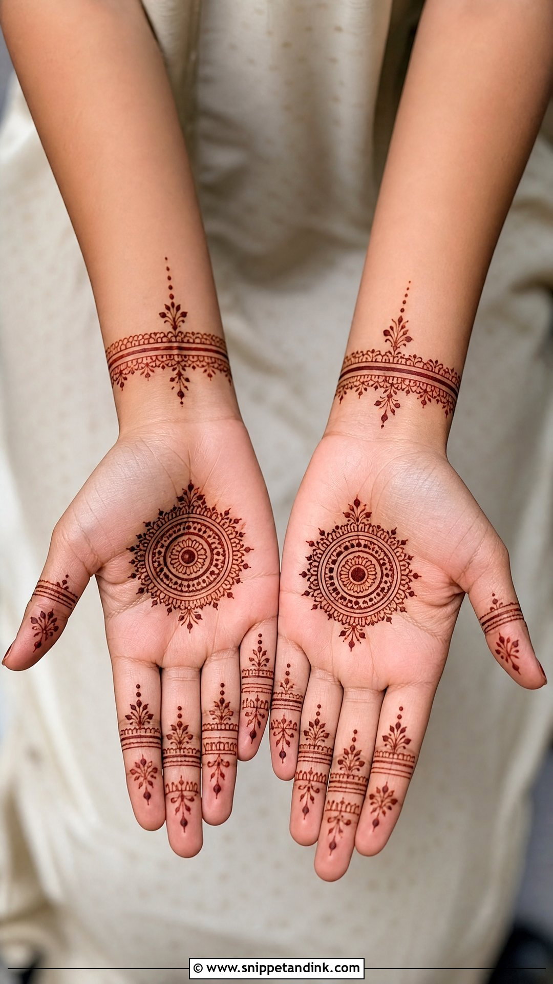 Minimal Front Hand Mehndi Design - Snippet and Ink - 25 Trending Mehndi Designs 2025