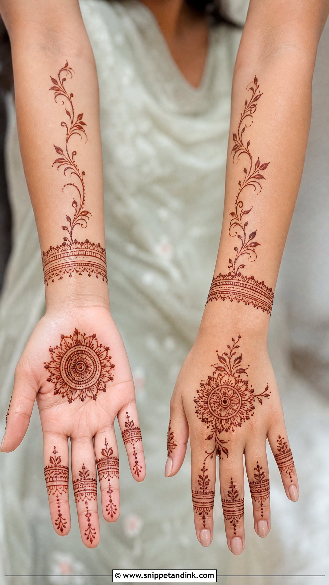 Minimal Full Hand Bridal Mehndi Design - Snippet and Ink - 20 Full Hand Bridal Mehendi Mehndi Design Ideas