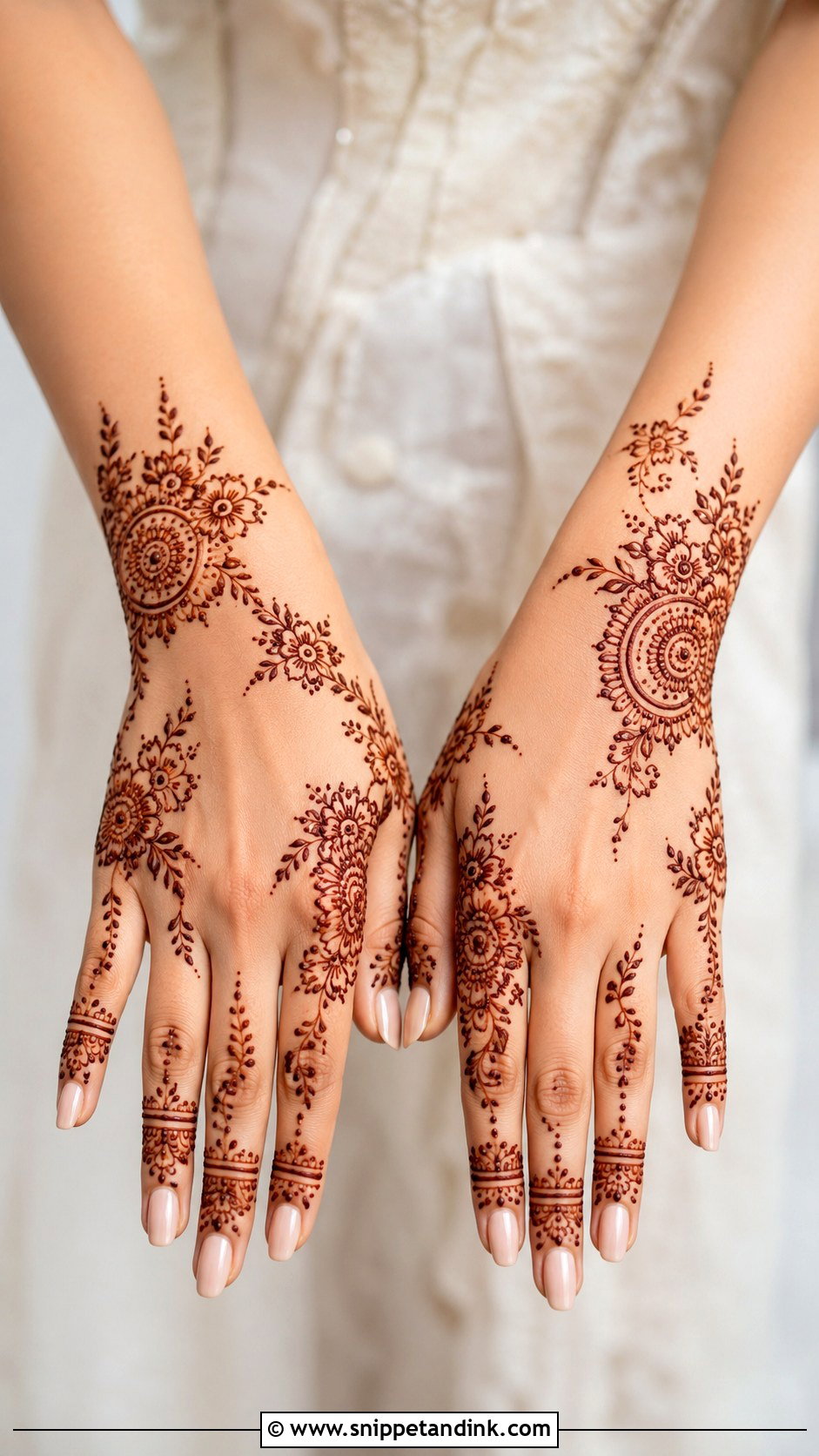 Minimal Full Hand Mehndi Design - Snippet and Ink - 35 Minimal Mehndi Designs