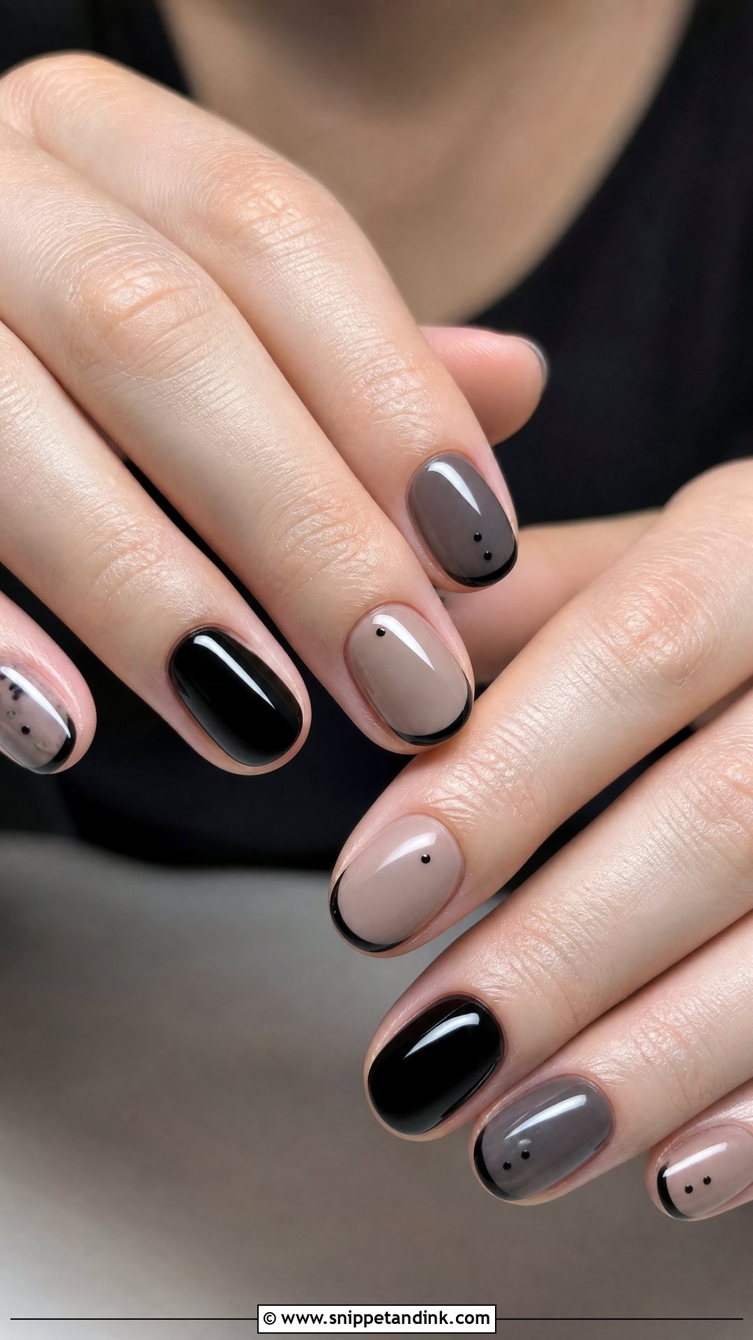 Minimal Goth Wedding Nails - Snippet and Ink - 25 Goth Wedding Nails