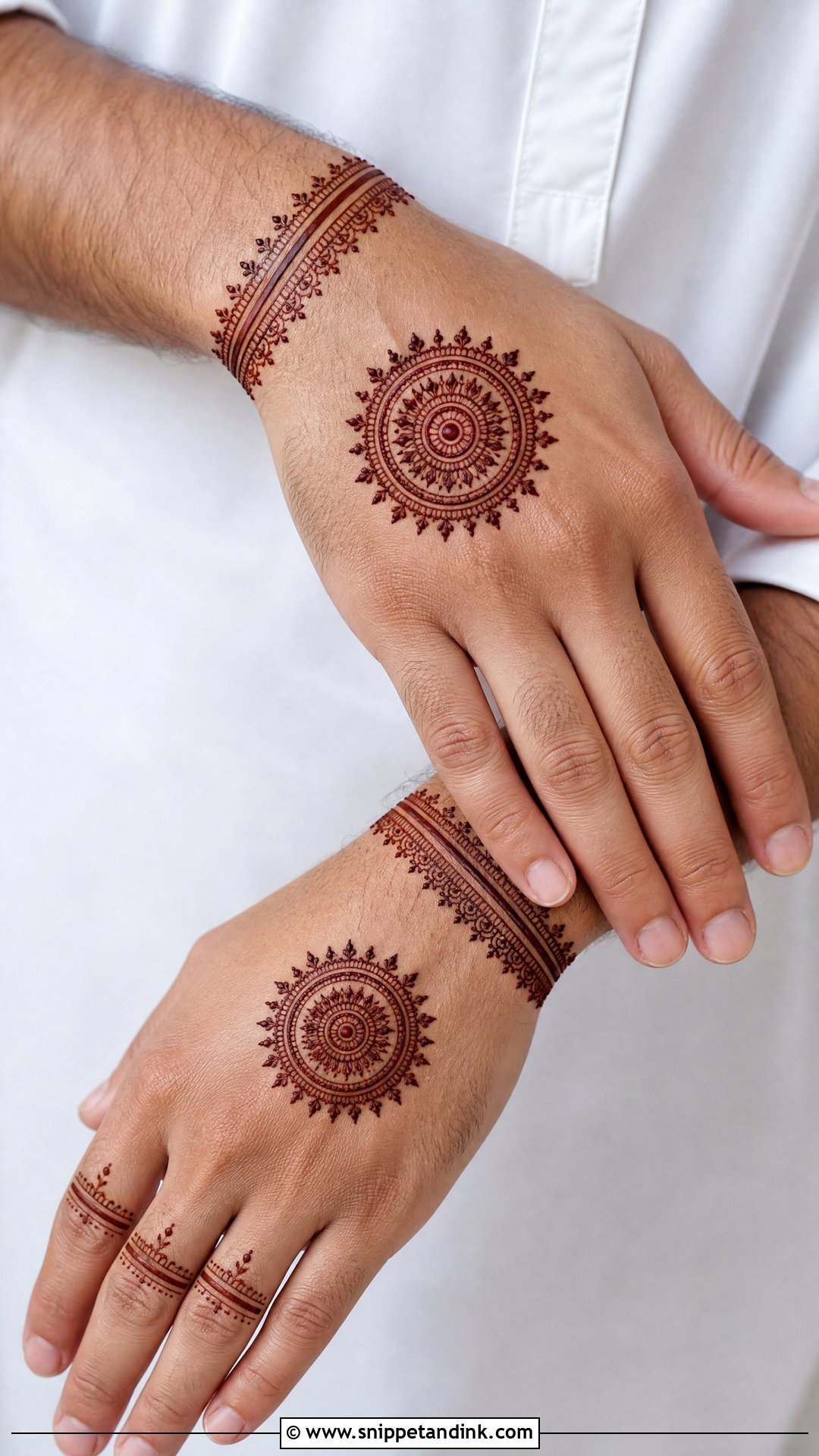 Minimal Groom Mehndi Design - Snippet and Ink - 25 Simple Groom Mehndi Design for Men Ideas