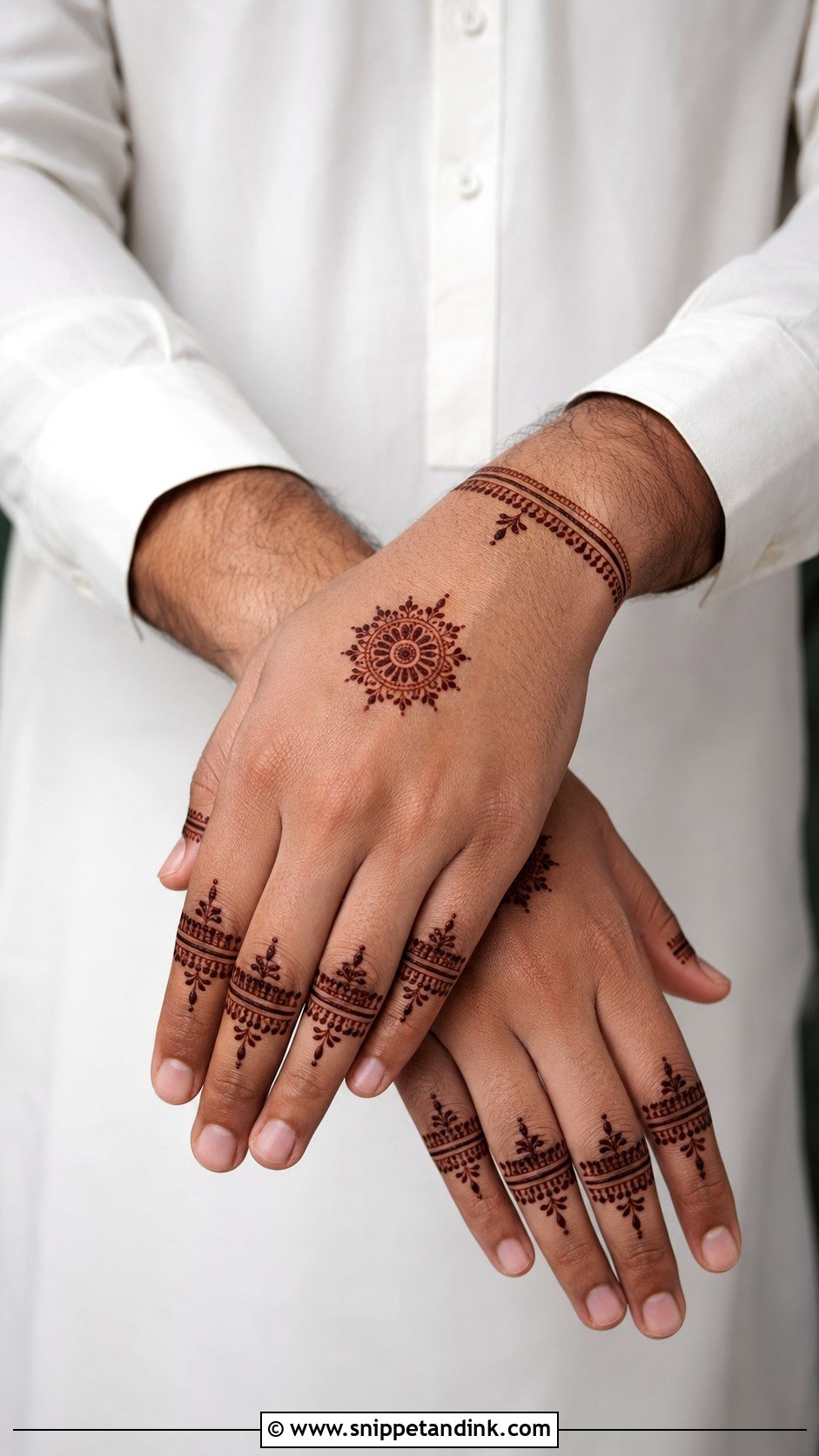 Minimal Groom Mehndi Design - Snippet and Ink - 30 Groom Mehndi Design Ideas