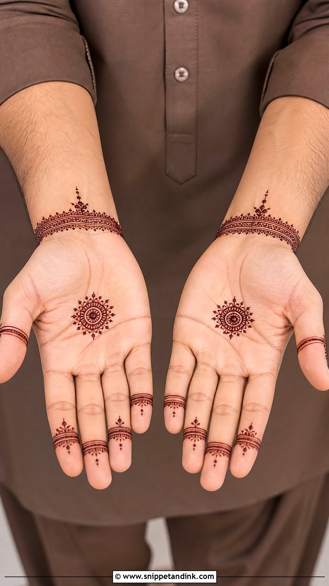 Minimal Groom Mehndi Design - Snippet and Ink - 30 Mehndi Designs for Groom for Men