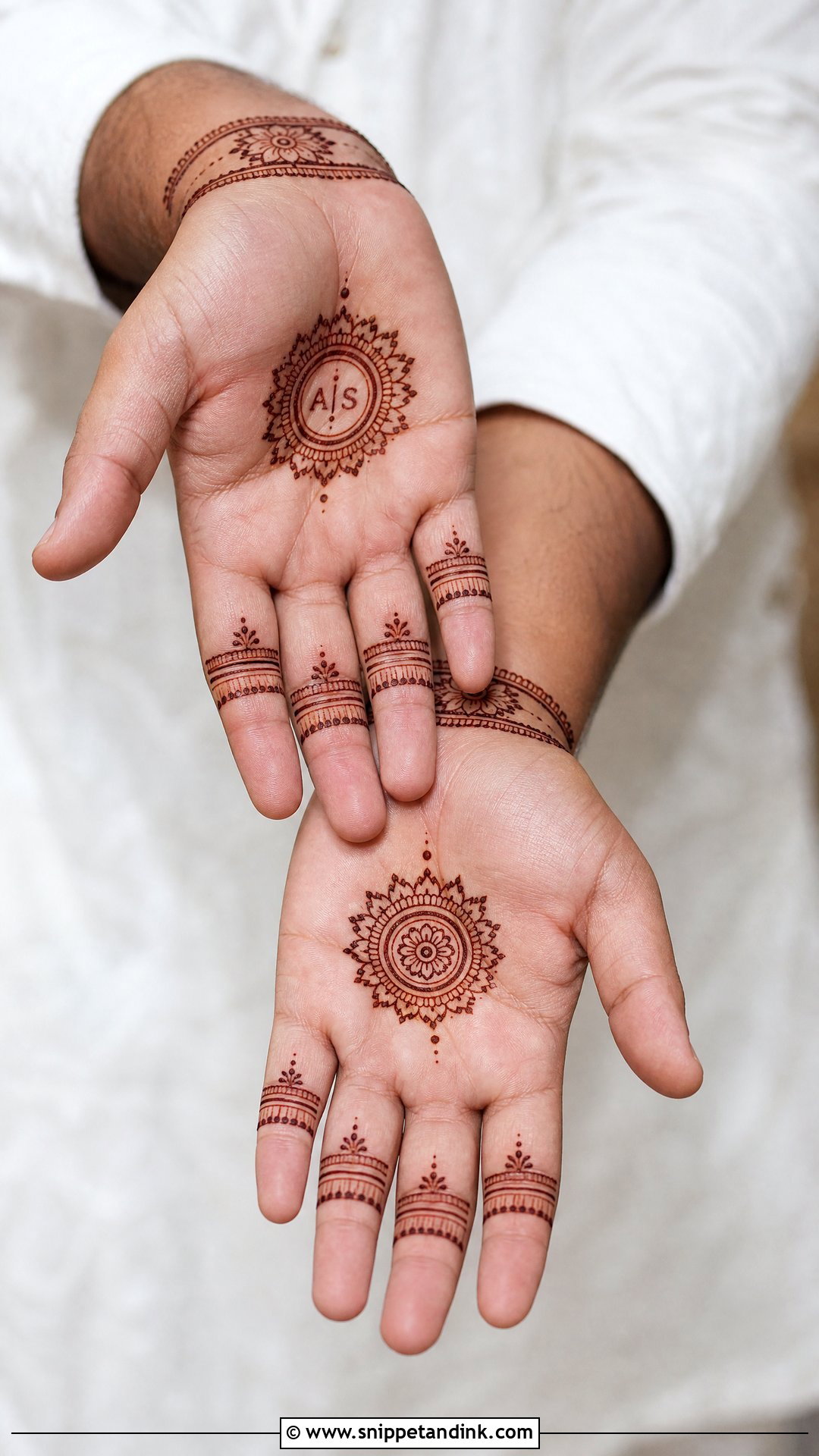 Minimal Groom Mehndi Design - Snippet and Ink - 20 Bridegroom Mehndi Designs
