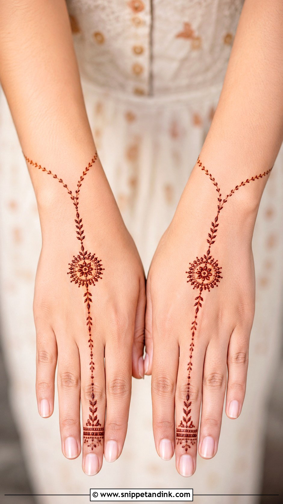 Minimal Haath Phool Mehndi Design - Snippet and Ink - 35 Minimal Mehndi Designs