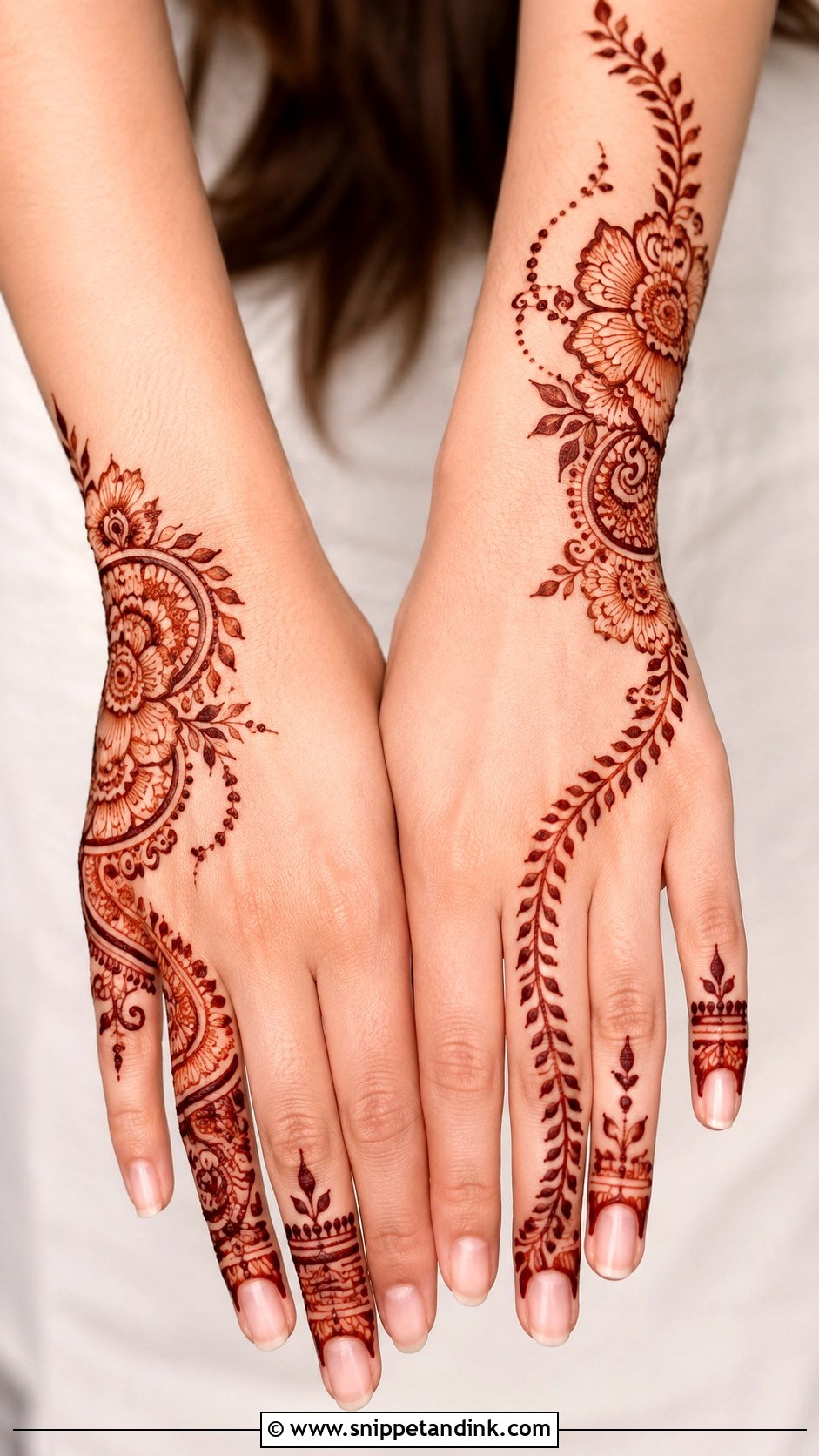 Minimal Half Hand Mehndi Design - Snippet and Ink - 35 Minimal Mehndi Designs