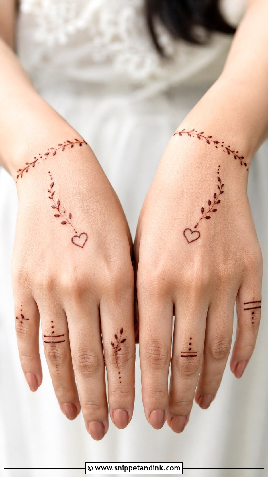 Minimal Heart Mehndi Design - Snippet and Ink - 30 Heart Mehndi Designs