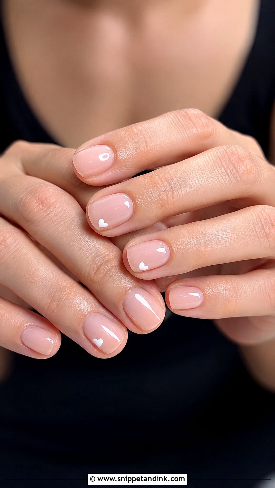 Minimal Heart Wedding Nails - Snippet and Ink - 20 Wedding Inspo Nails