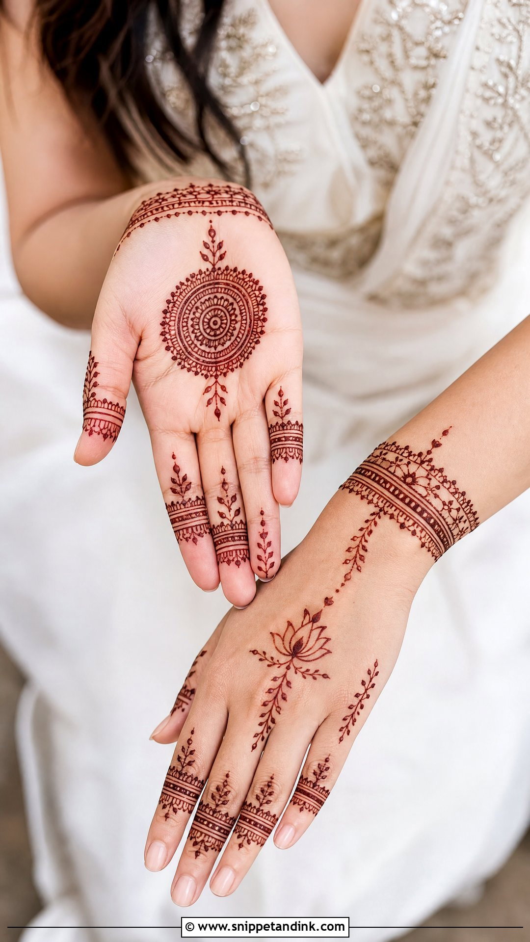 Minimal Hindu Bridal Mehndi Design - Snippet and Ink - 25 Hindu Bridal Mehndi Designs