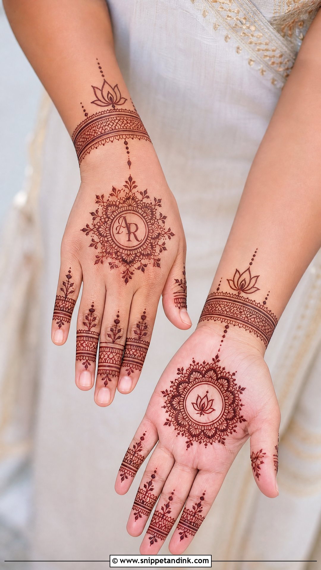Minimal Indian Bridal Mehndi Design - Snippet and Ink - 30 Indian Bridal Mehndi Designs