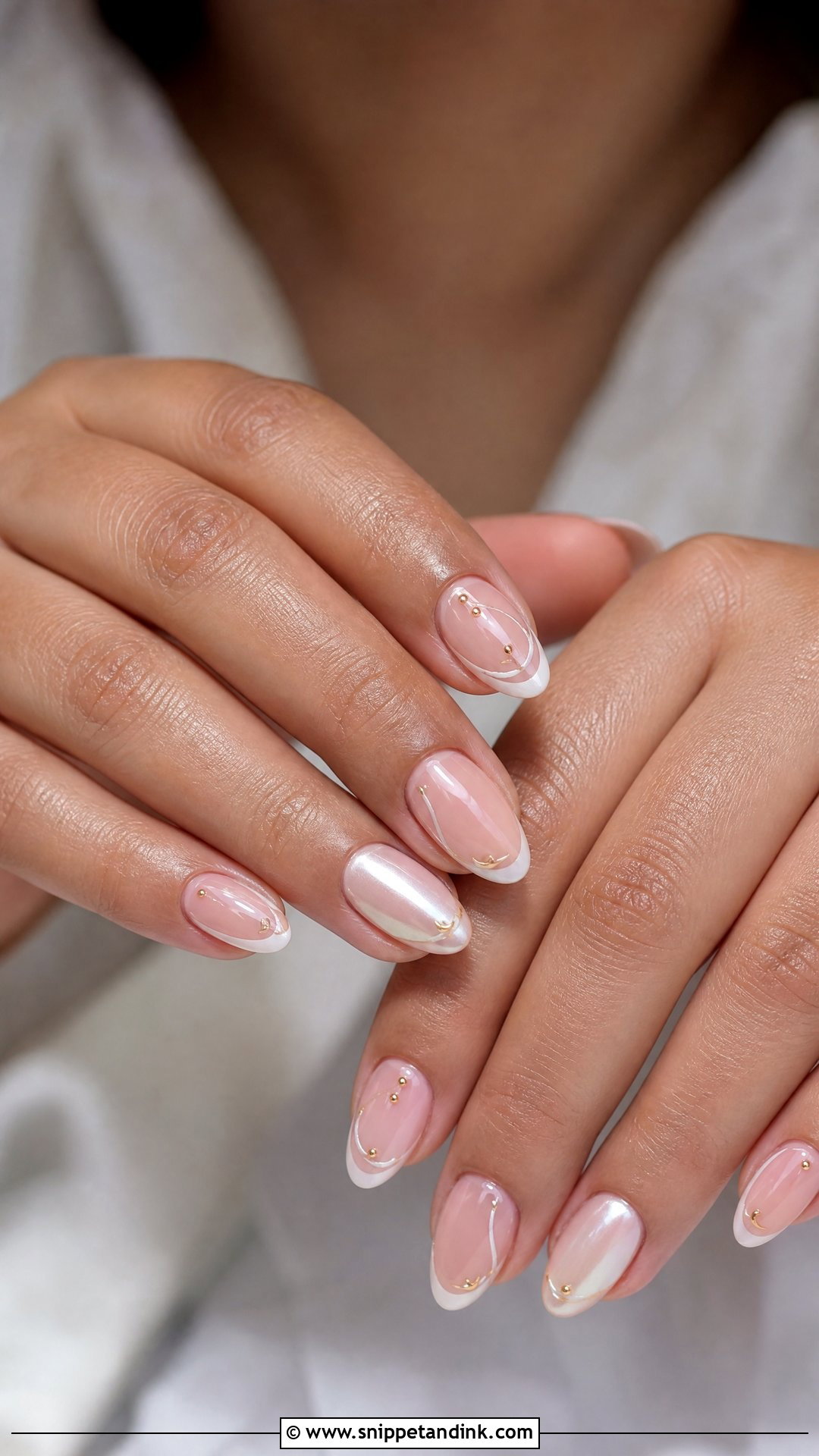 Minimal Indian Bridal Nails - Snippet and Ink - 25 Indian Wedding Nail Art Designs