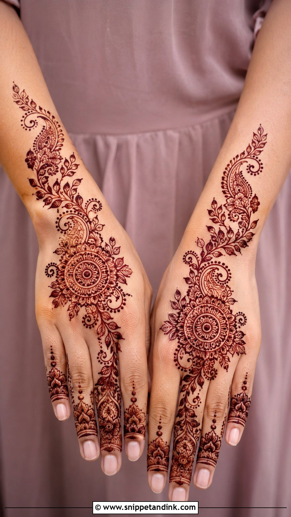 Minimal Indo Arabic Mehndi Design - Snippet and Ink - 35 Minimal Mehndi Designs