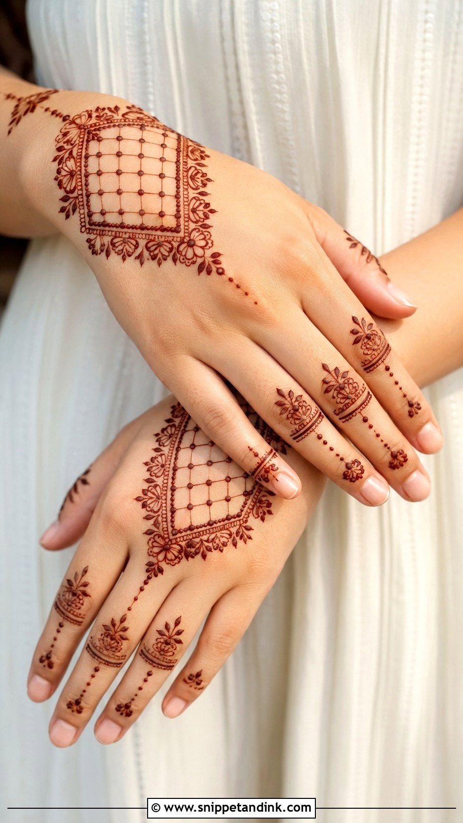 Minimal Jaali Mehndi Design - Snippet and Ink - 30 Minimalistic Mehndi Designs