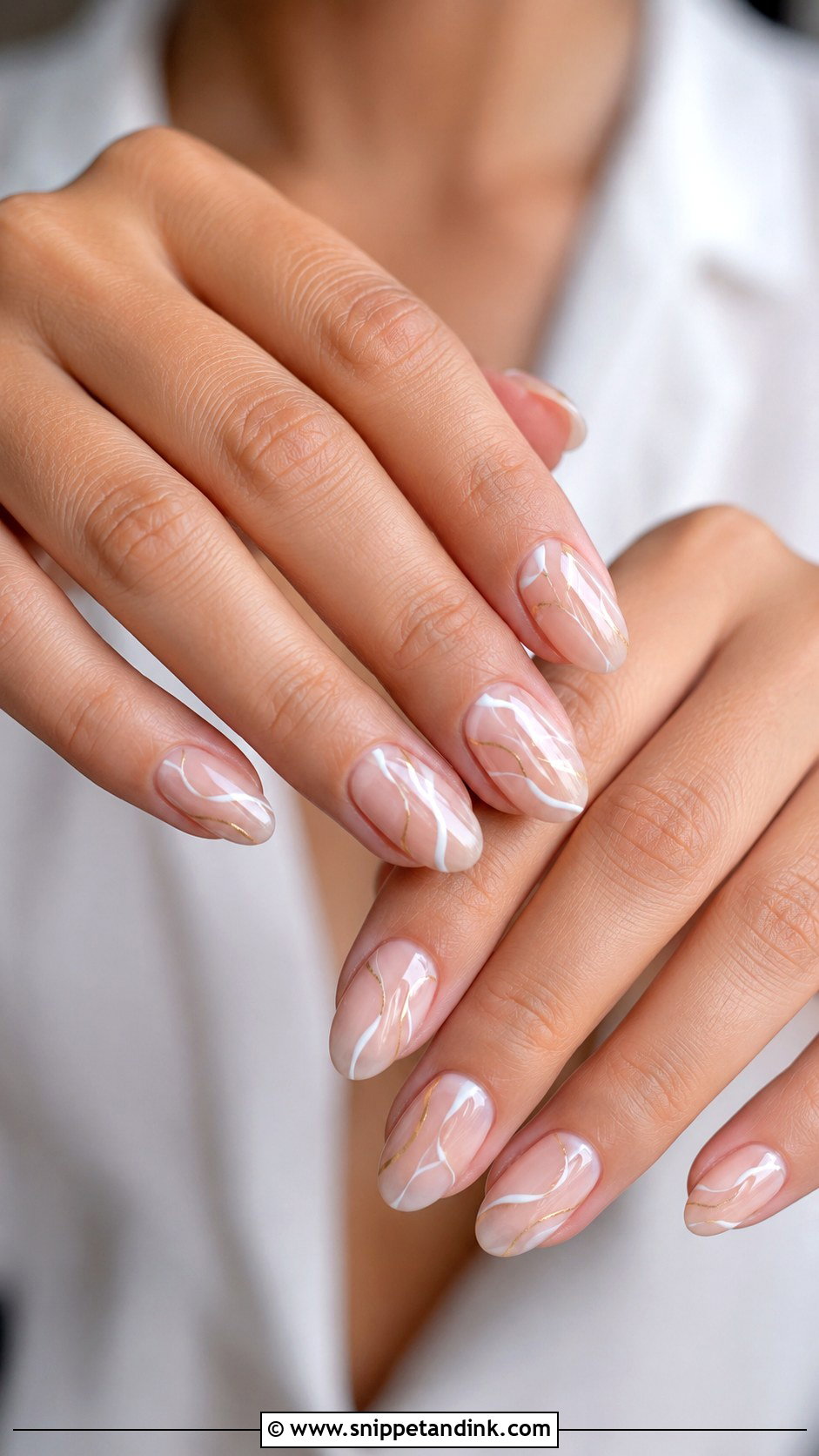 Minimal Line Art Bridal Nails - Snippet and Ink - 30 Bridal Nail Art Designs Wedding Day