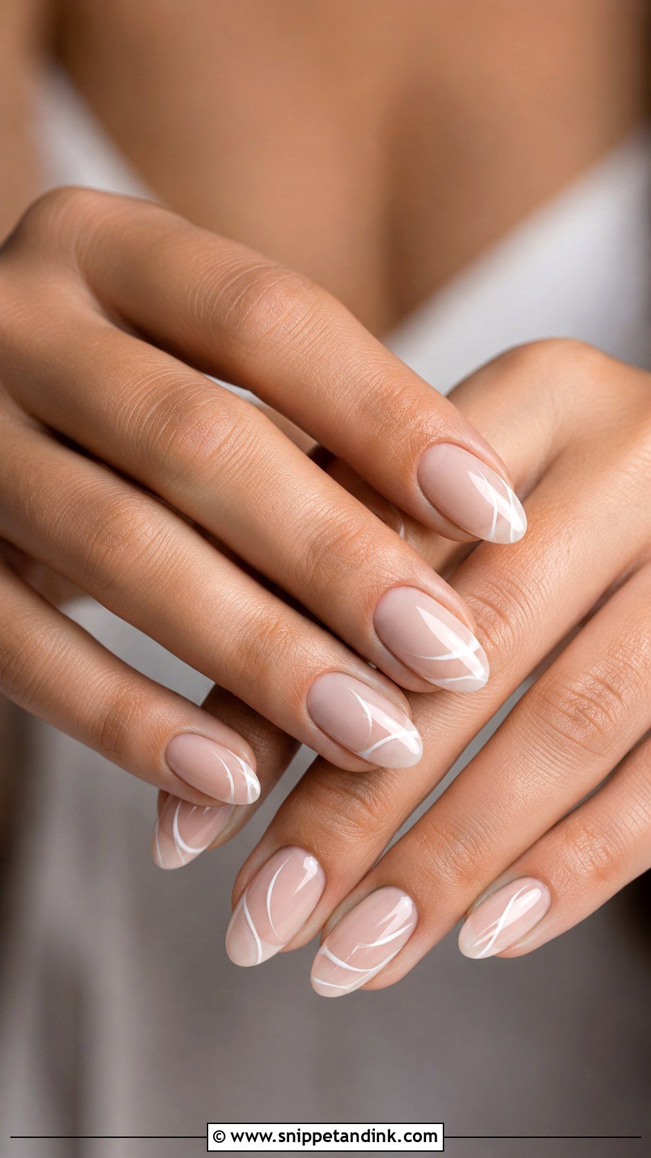 Minimal Line Art Bridal Nails - Snippet and Ink - 20 Elegant Bridal Nail Designs Brides