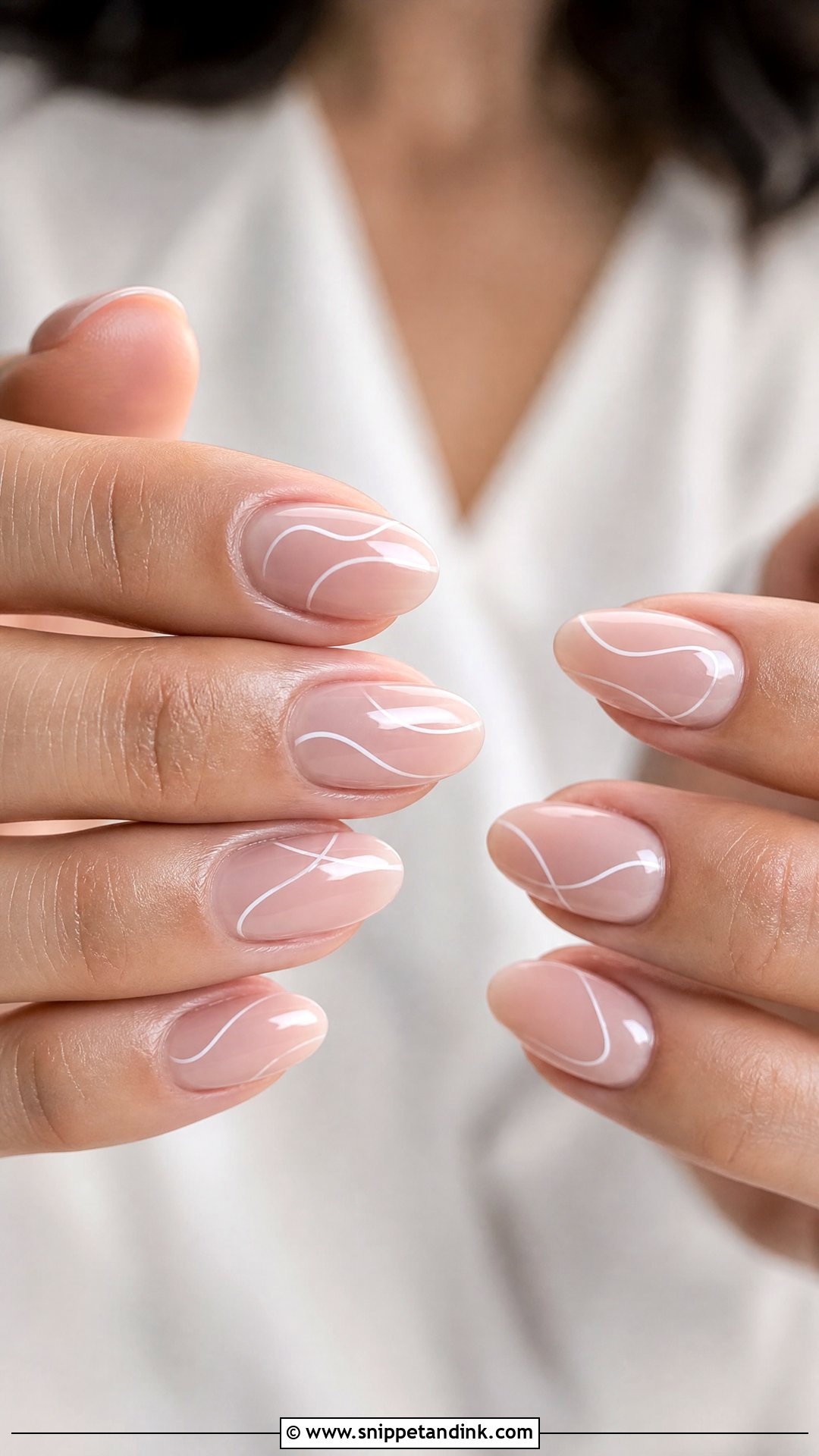 Minimal Line Art Bridal Party Nails - Snippet and Ink - 25 Bridal Party Nails