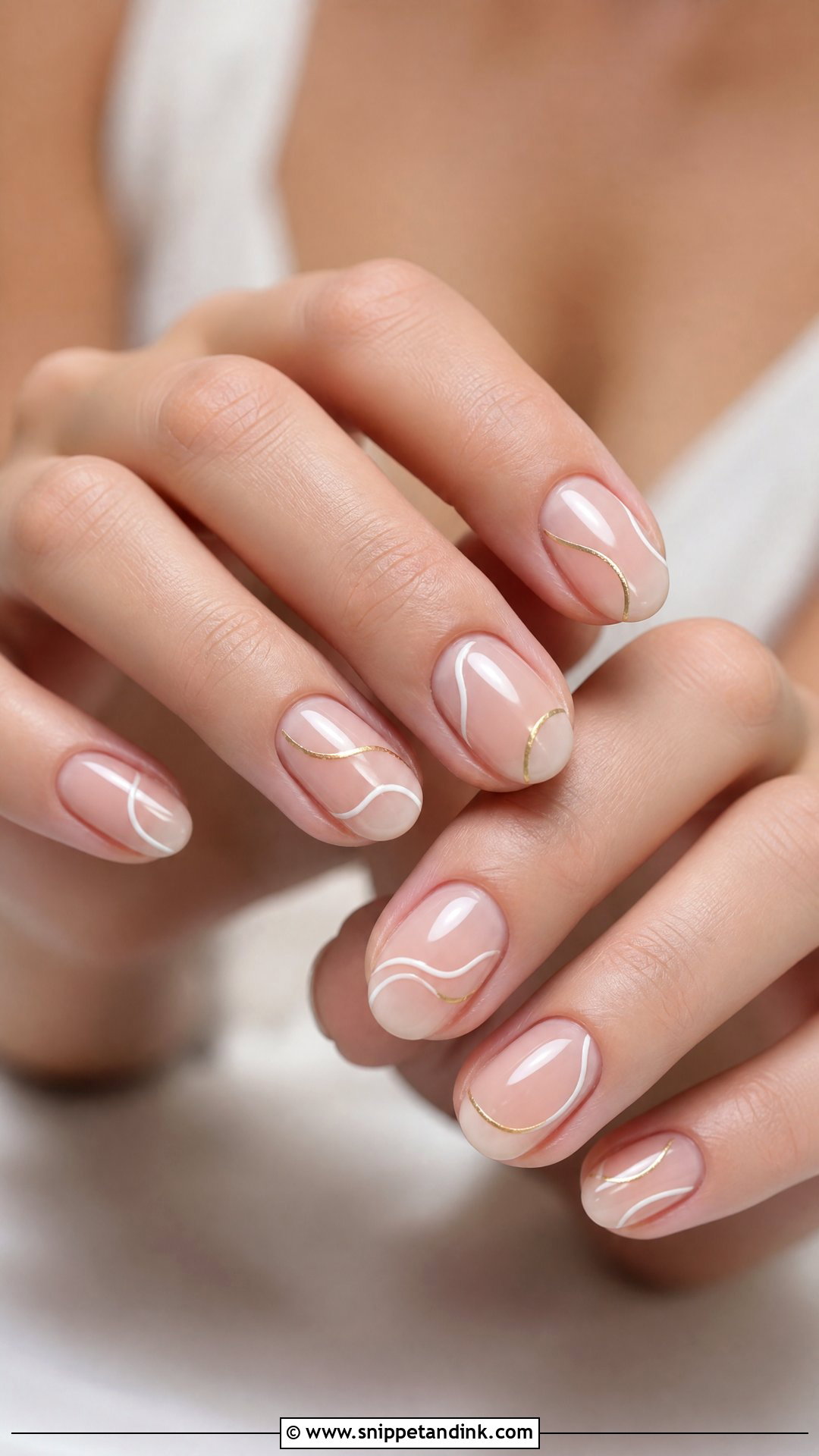 Minimal Line Art Summer Wedding Nails - Snippet and Ink - 25 Summer Wedding Nails