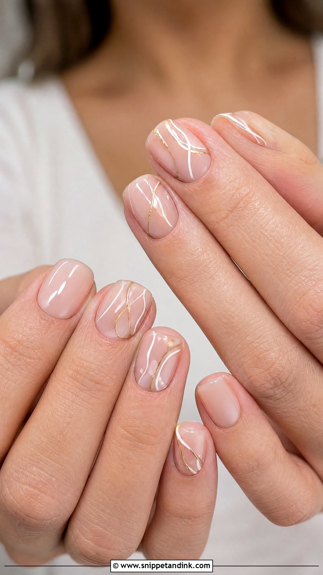 Minimal Line Art Wedding Nails - Snippet and Ink - 25 Nail Art Designs for Wedding