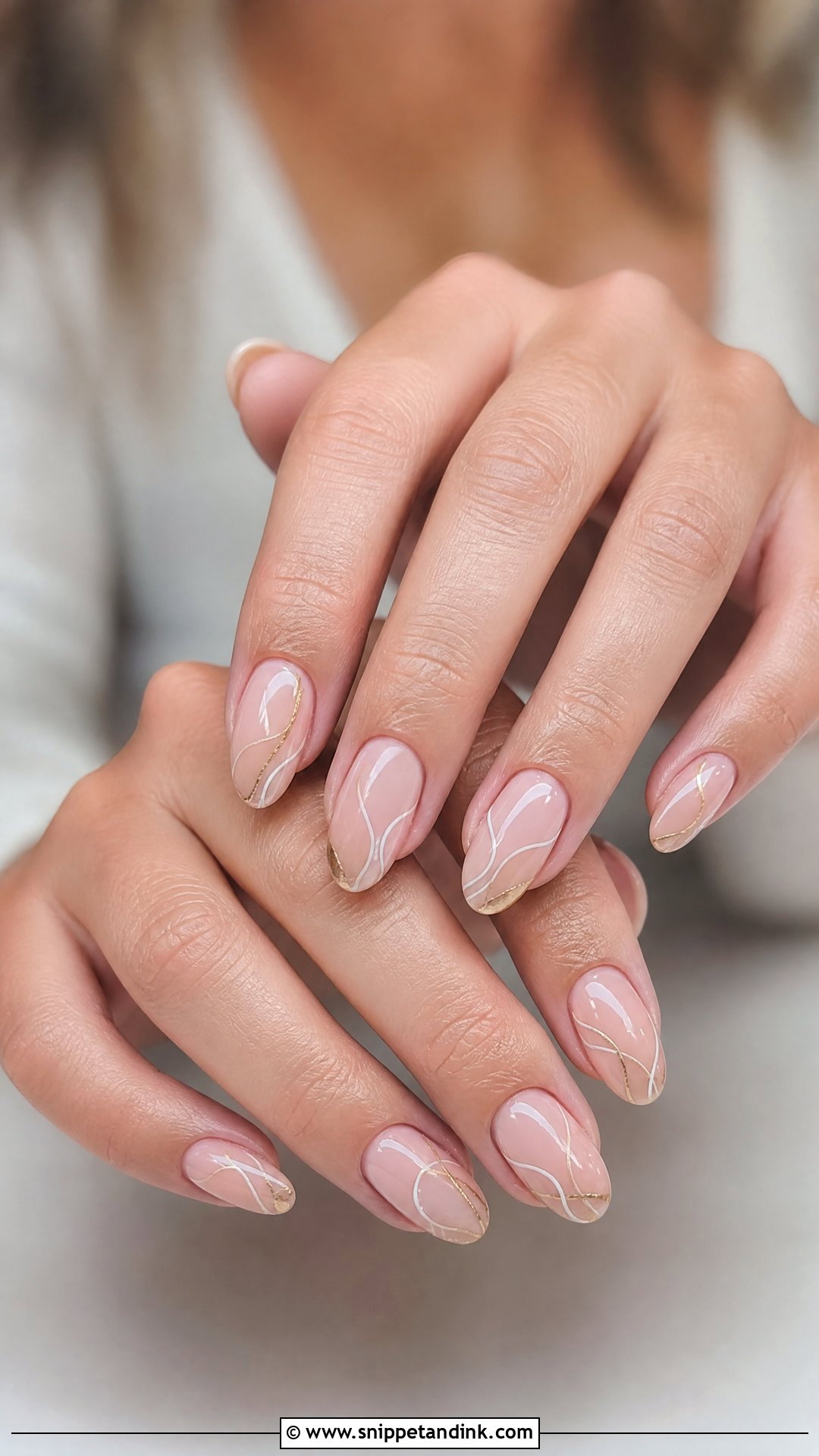 Minimal Line Art Wedding Nails - Snippet and Ink - 25 Elegant Wedding Nails Design