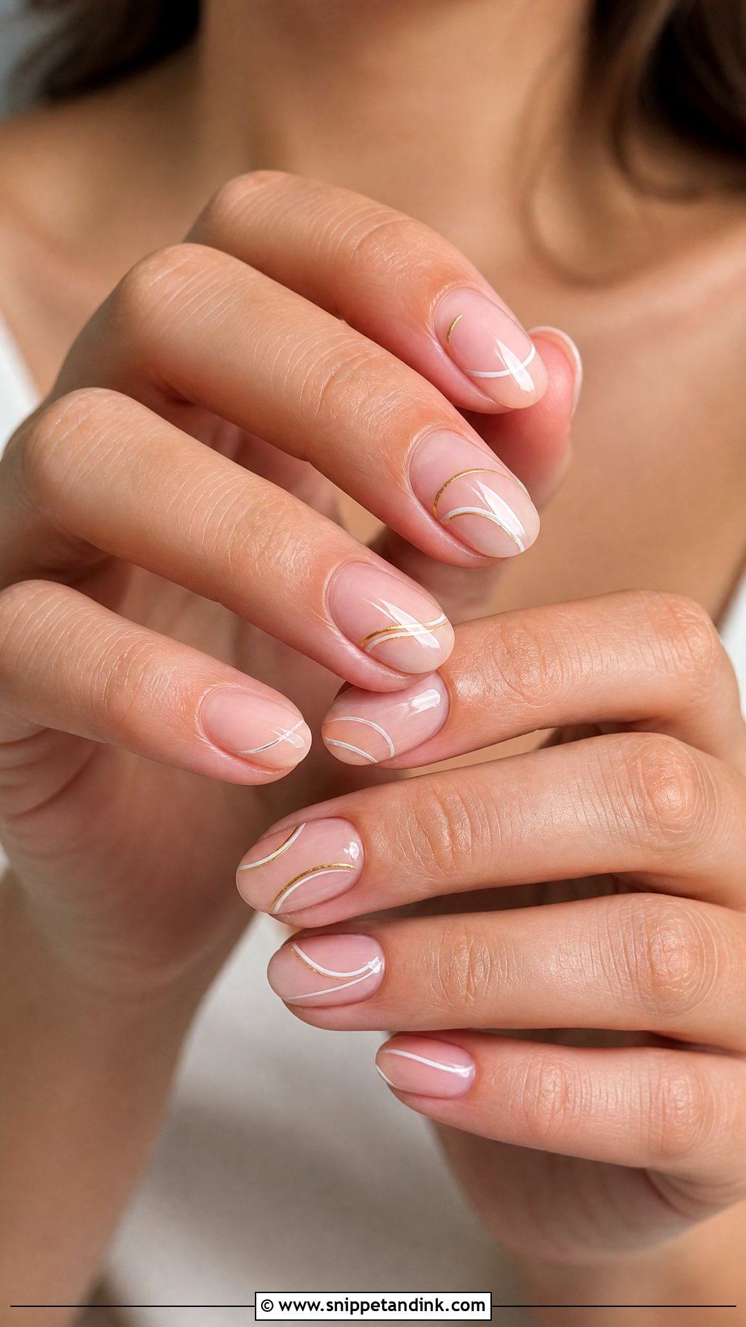 Minimal Line Bridesmaid Nails - Snippet and Ink - 35 Bridesmaid Nails