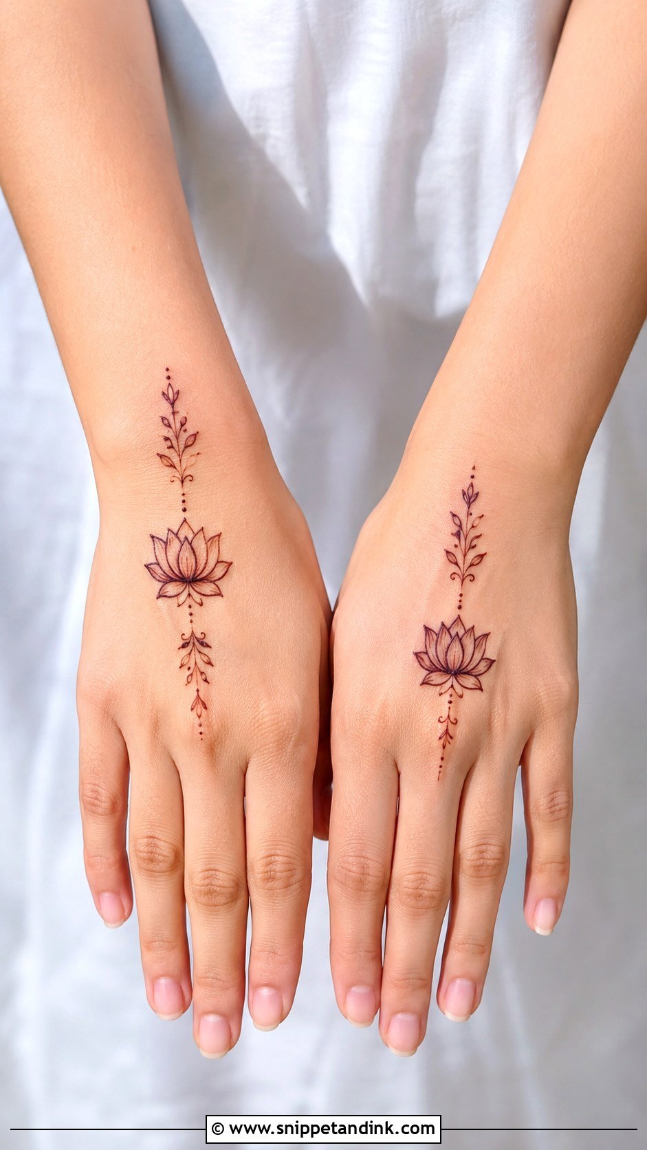 Minimal Lotus Mehndi Design - Snippet and Ink - 35 Lotus Mehndi Design Ideas