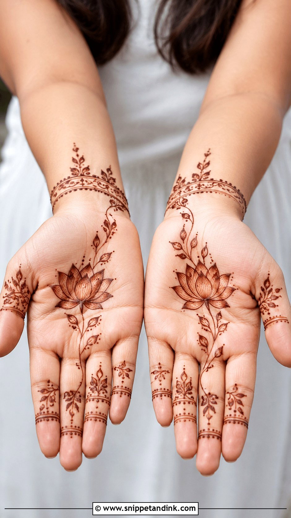 Minimal Lotus Mehndi Design - Snippet and Ink - 35 Minimal Mehndi Designs