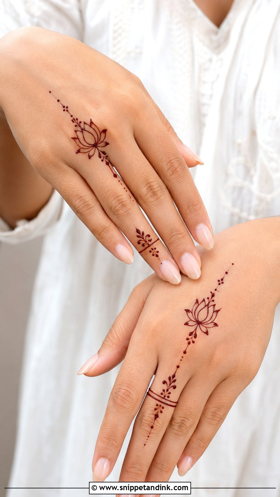 Minimal Lotus Mehndi Design - Snippet and Ink - 30 Lotus Flower Mehndi Design Ideas