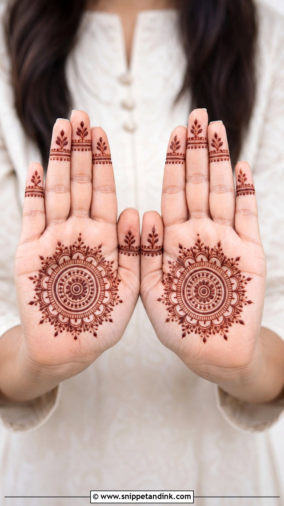 Minimal Mandala Mehndi Design - Snippet and Ink - 35 Minimal Mehndi Designs