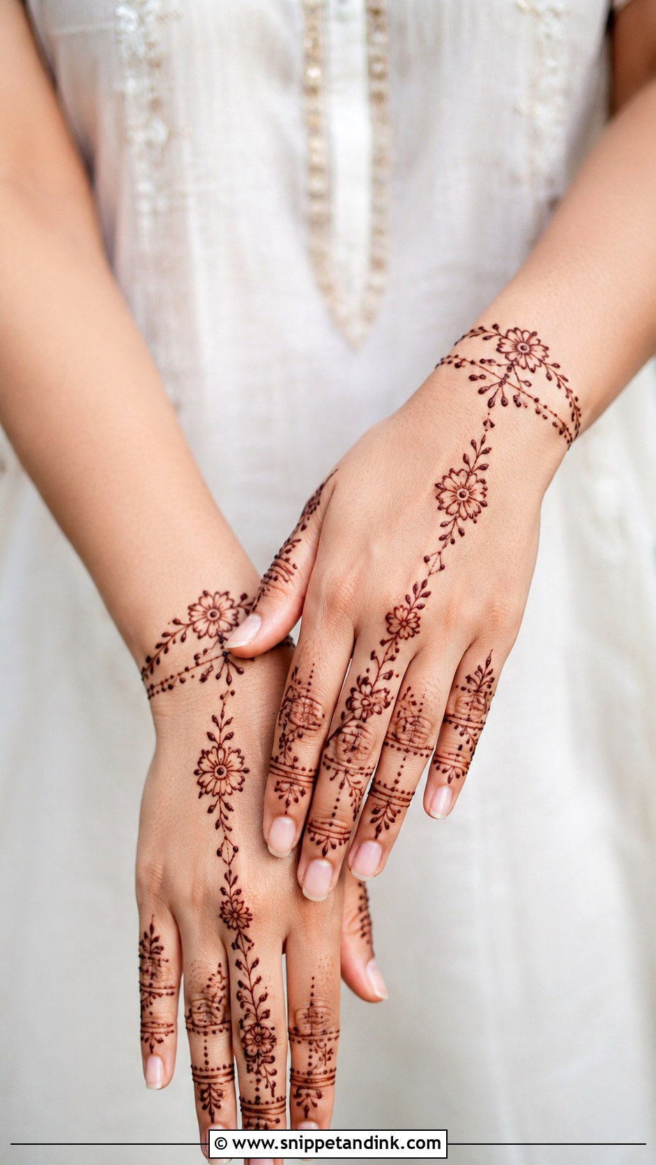 Minimal Mehndi Design For Hands - Snippet and Ink - 30 Elegant Mehndi Designs