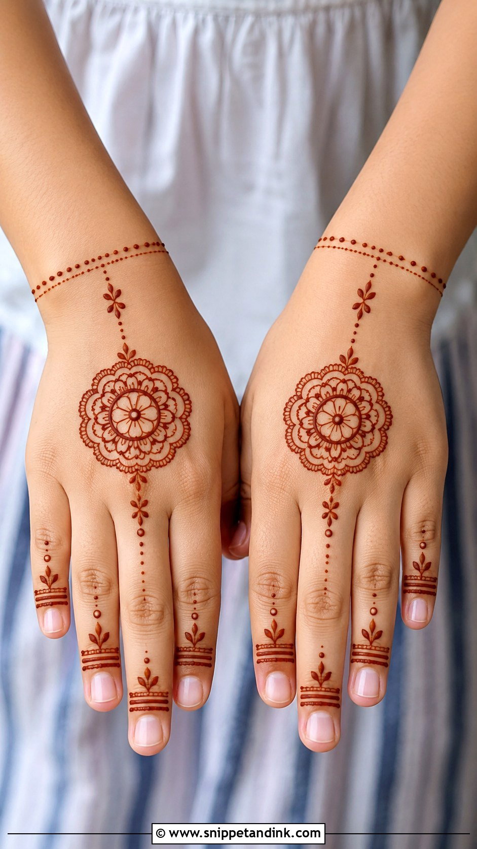 Minimal Mehndi Design for Kids - Snippet and Ink - 35 Mehndi Designs for Kids