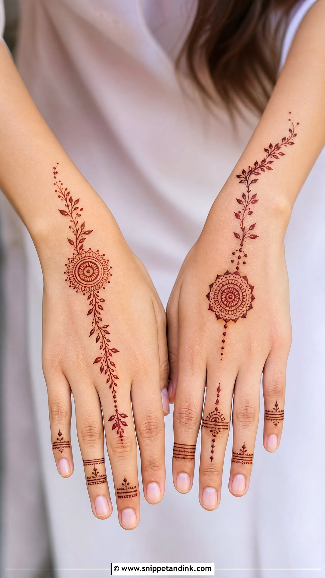 Minimal Mehndi Design for Sister Wedding - Snippet and Ink - 25 Mehndi Designs for Sisters Wedding