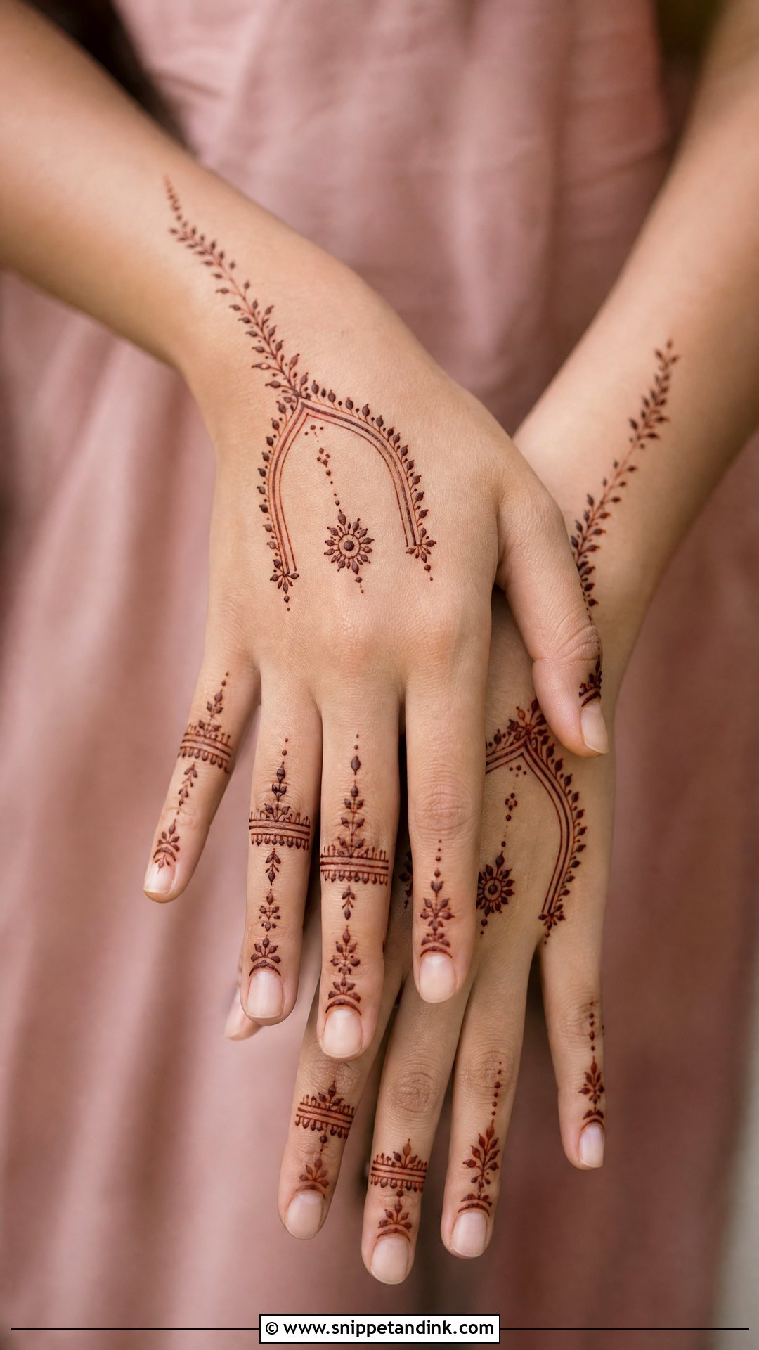 Minimal Mehrab Mehndi Design - Snippet and Ink - 30 Mehrab Mehndi Design Ideas