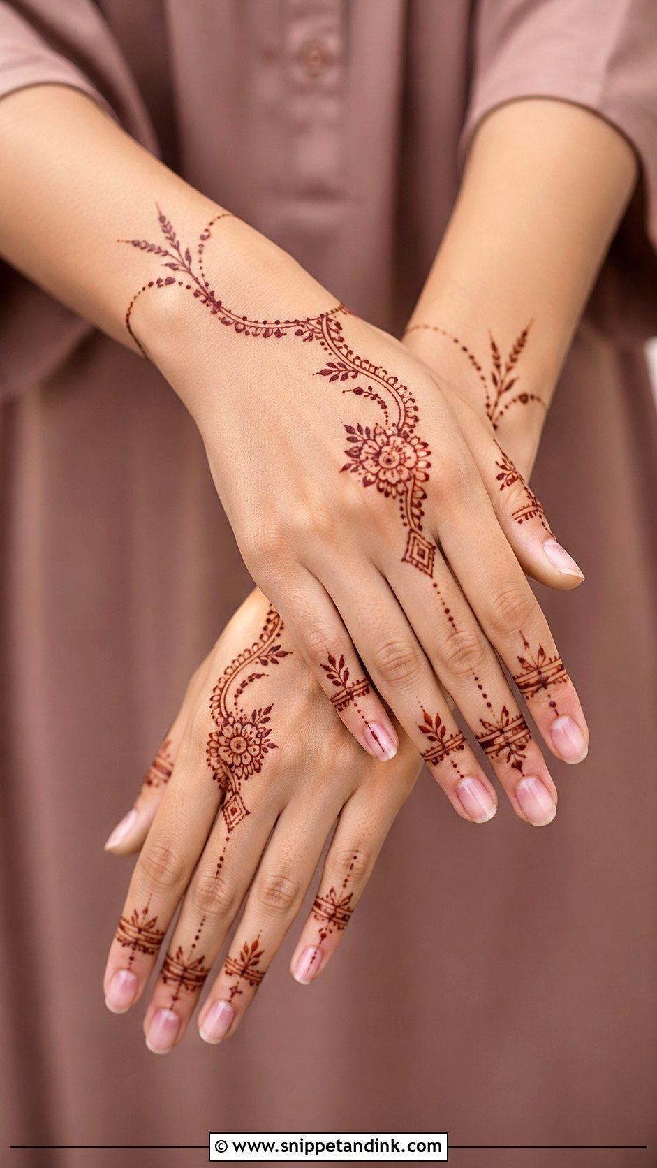 Minimal Modern Mehndi Design - Snippet and Ink - 30 Minimalistic Mehndi Designs