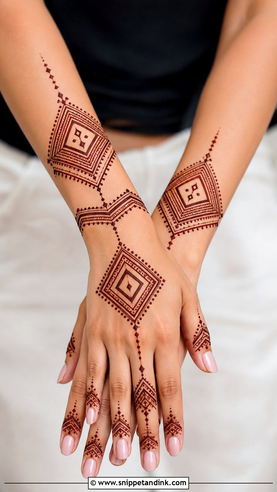 Minimal Moroccan Mehndi Design - Snippet and Ink - 35 Minimal Mehndi Designs