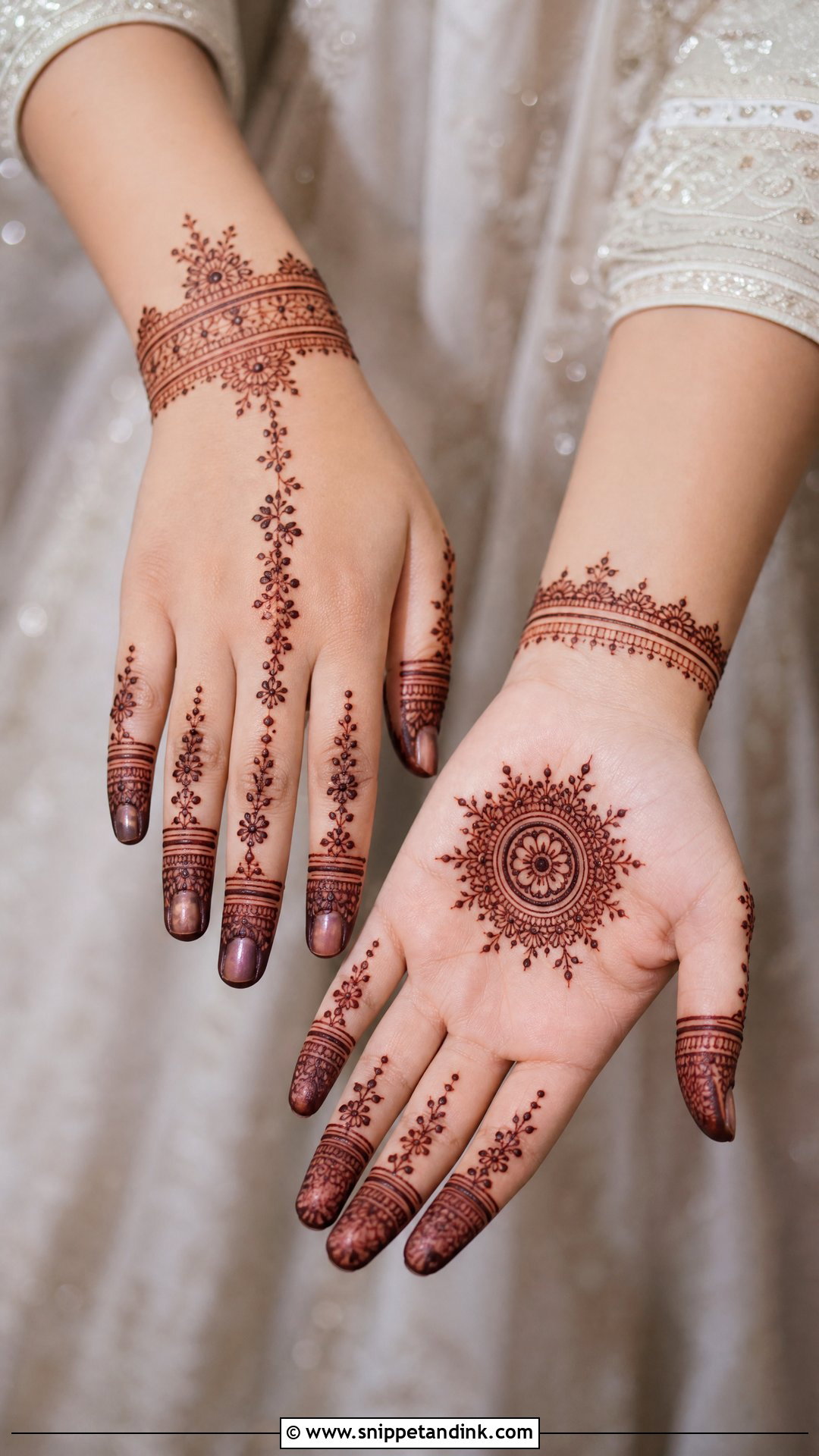 Minimal Muslim Bridal Mehndi Design - Snippet and Ink - 20 Muslim Bridal Mehndi Designs