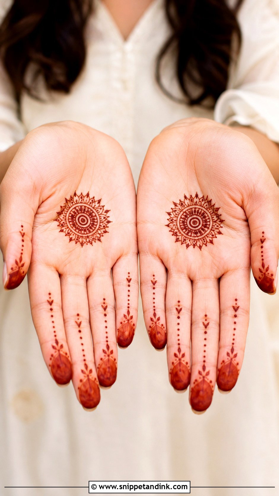 Minimal Palm Mehndi Design - Snippet and Ink - 30 Minimalistic Mehndi Designs