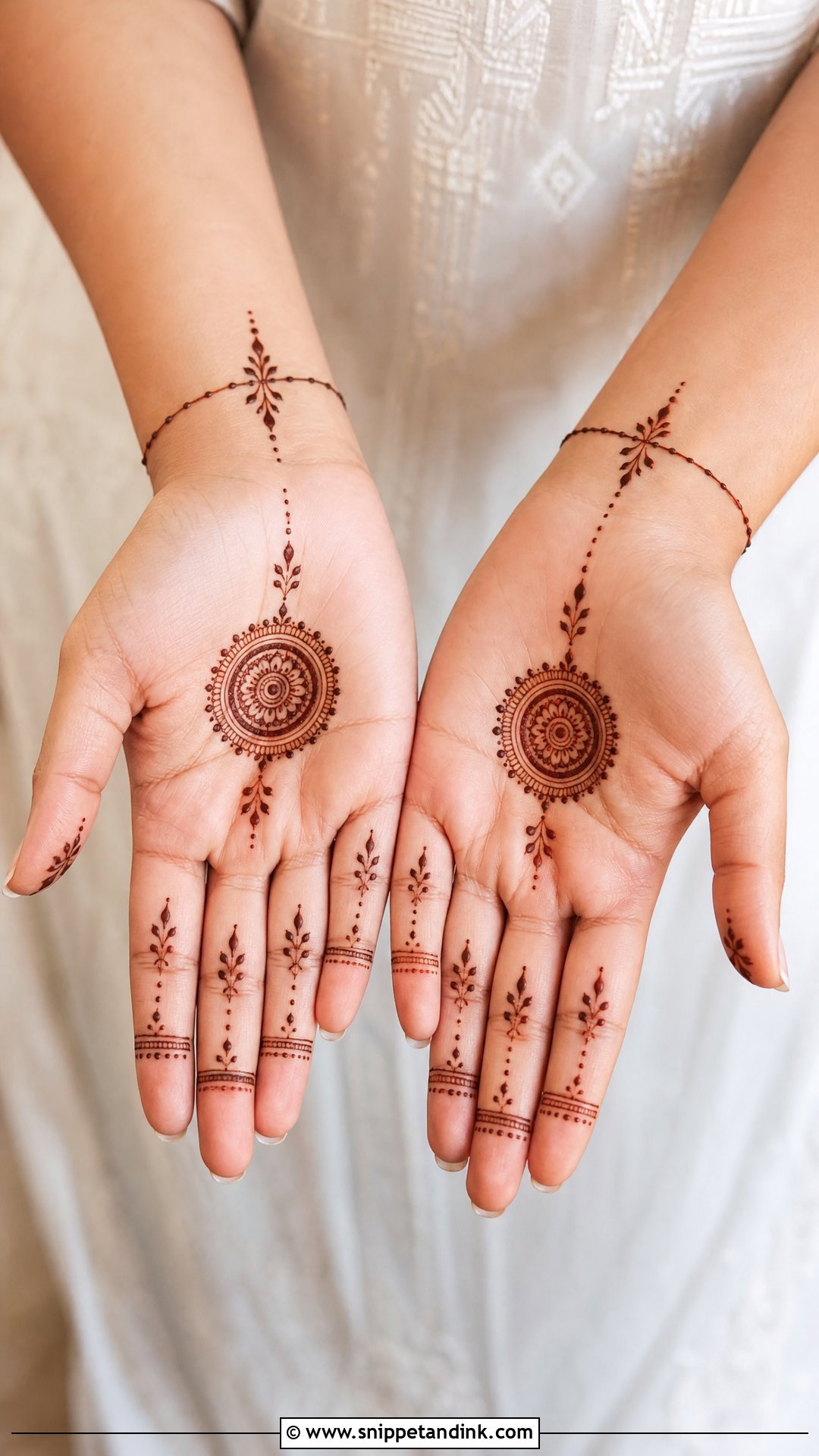 Minimal Palm Mehndi Design - Snippet and Ink - 30 Unique Palms Mehndi Designs