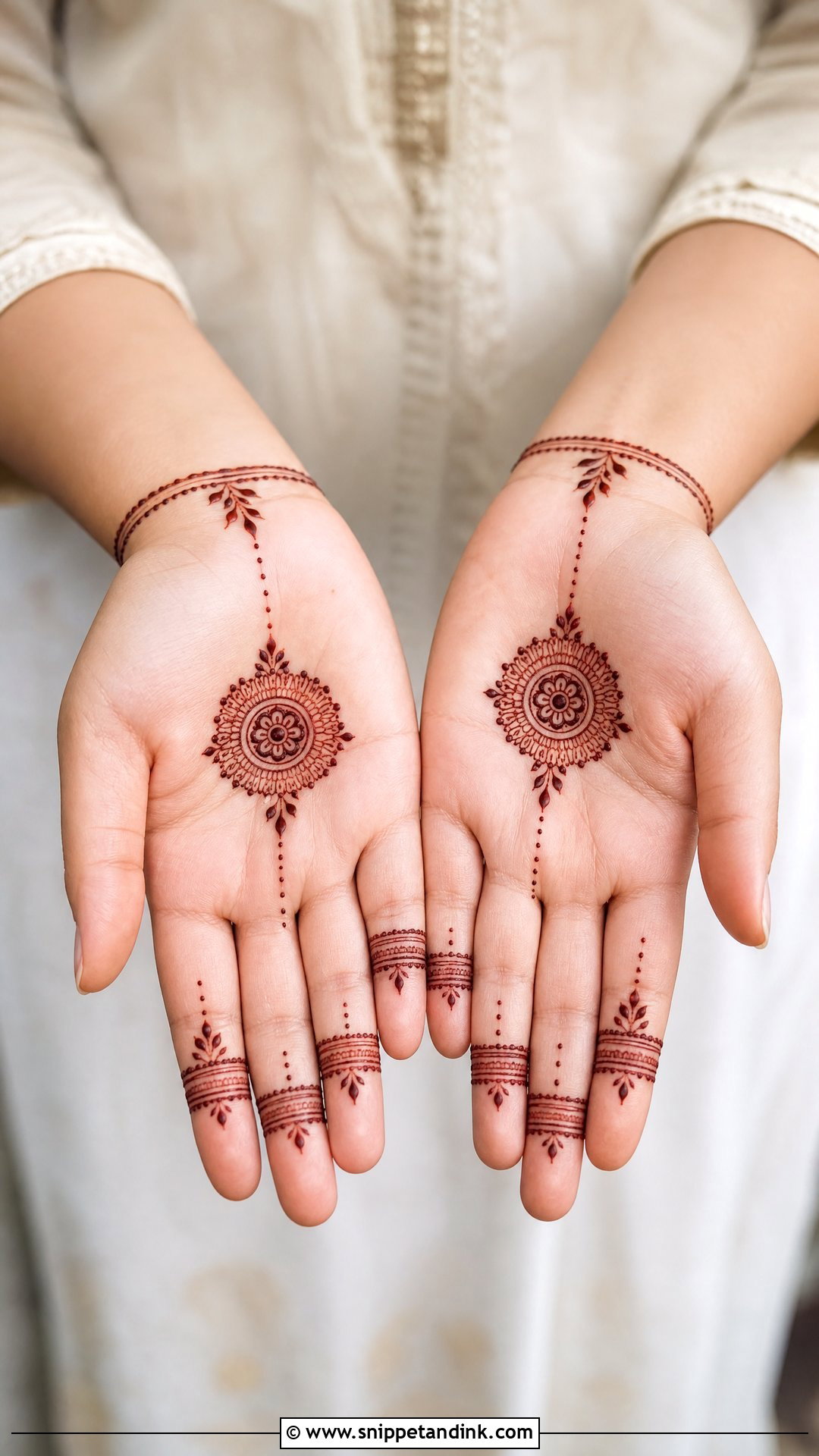 Minimal Palm Mehndi Design - Snippet and Ink - 35 Palm Mehndi Design Ideas