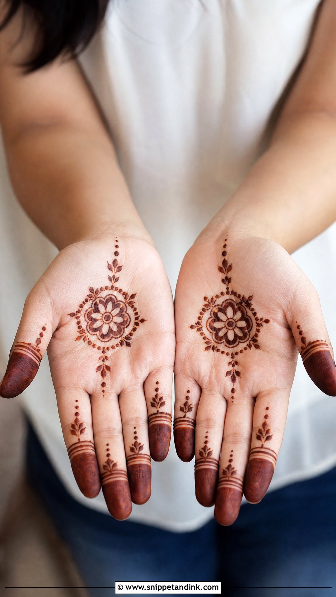 Minimal Palm Mehndi Design - Snippet and Ink - 30 Beautiful Palm Mehndi Design Ideas