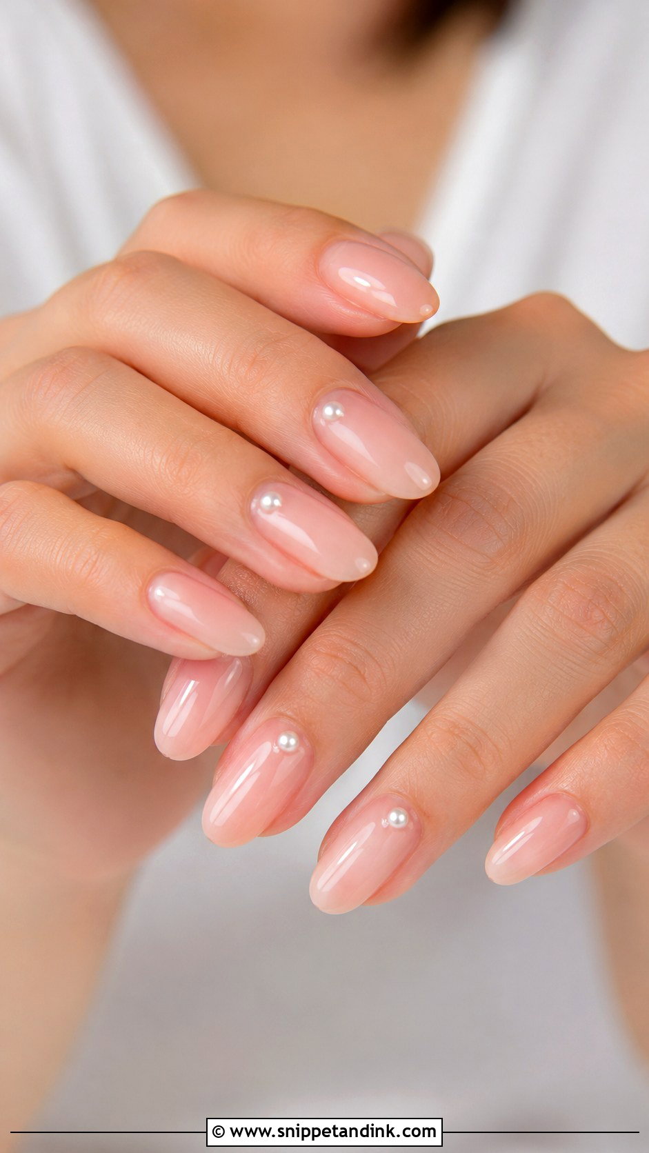 Minimal Pearl Wedding Guest Nails - Snippet and Ink - 20 Classy Elegant Nails for Wedding Guest
