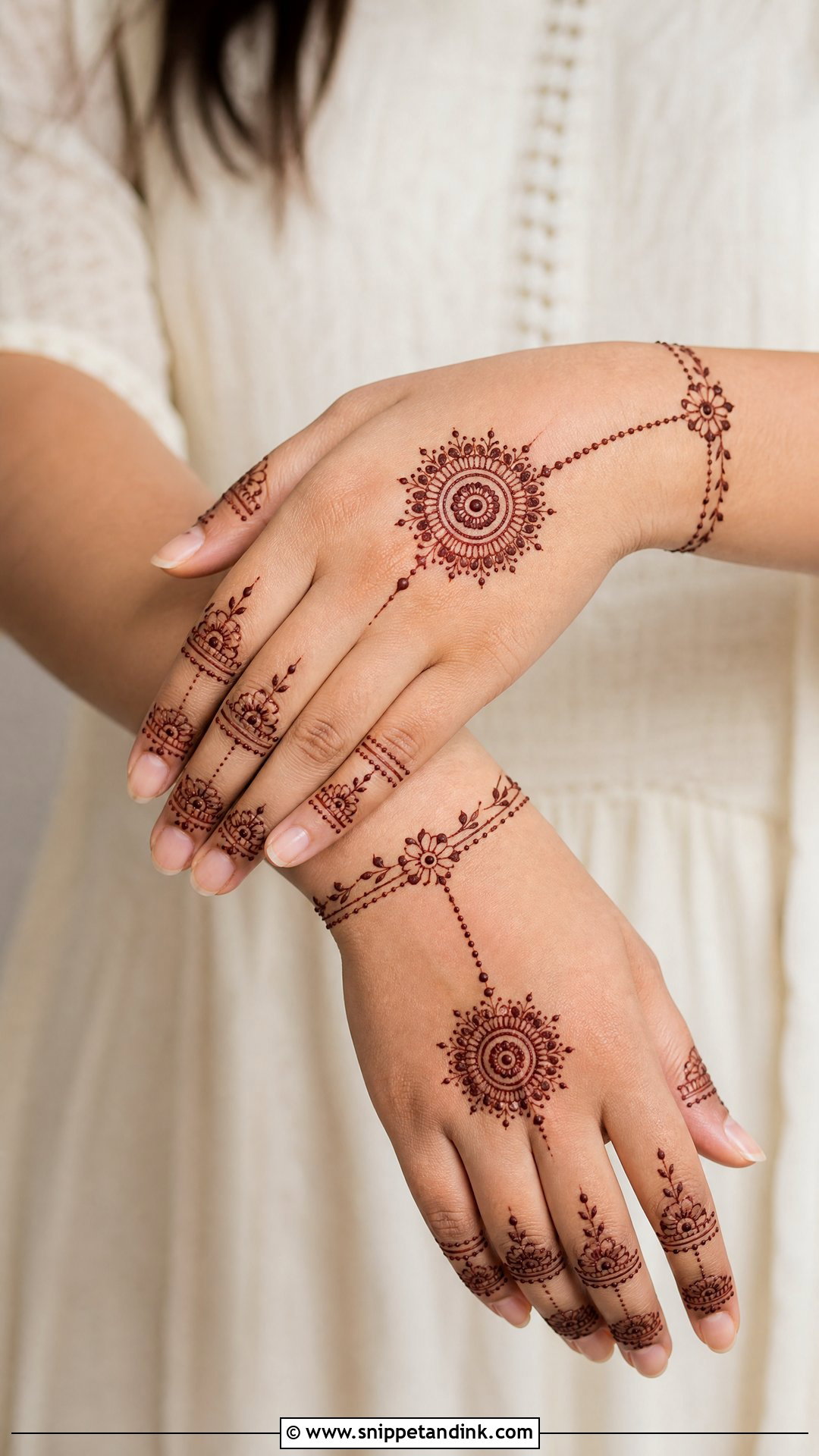 Minimal Rakhi Mehndi Design - Snippet and Ink - 30 Rakhi Mehndi Designs