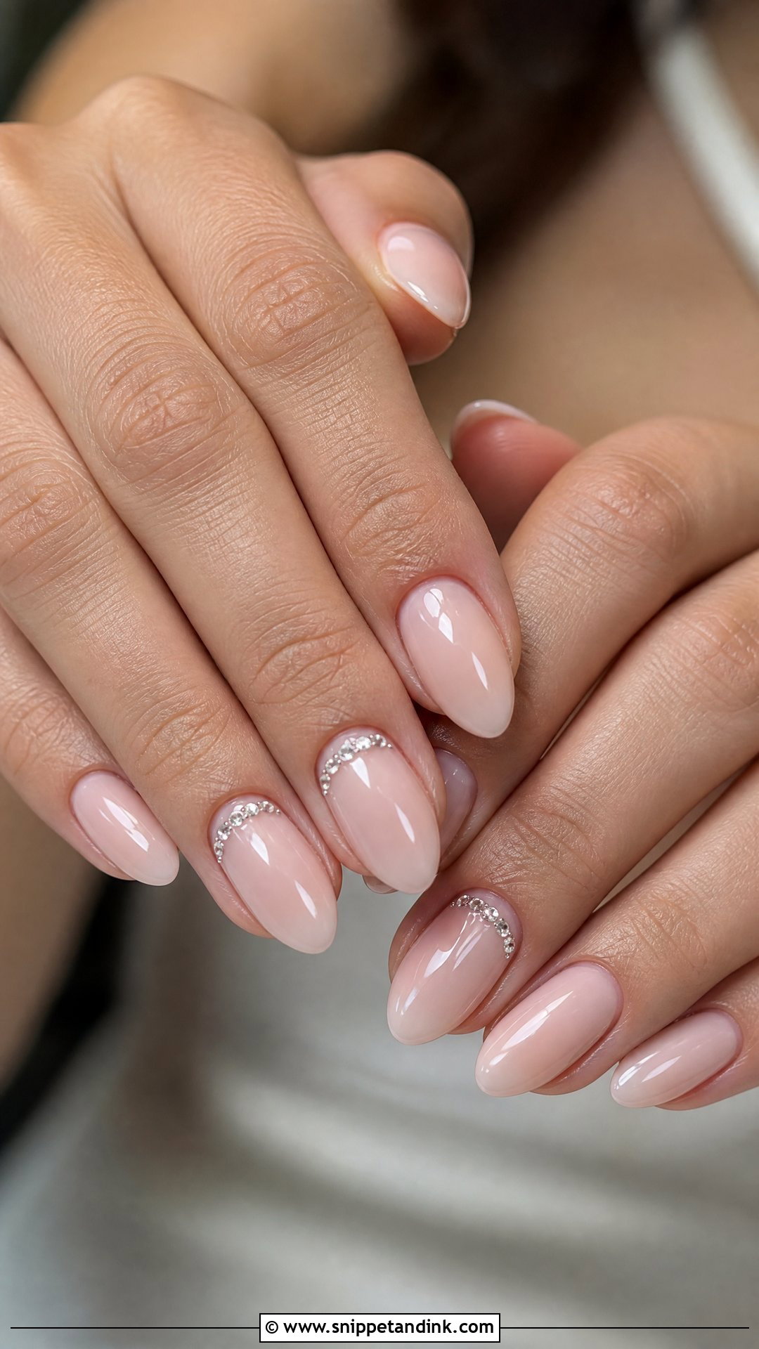 Minimal Rhinestone Bride Wedding Nails - Snippet and Ink - 25 Nail Designs for the Bride Wedding